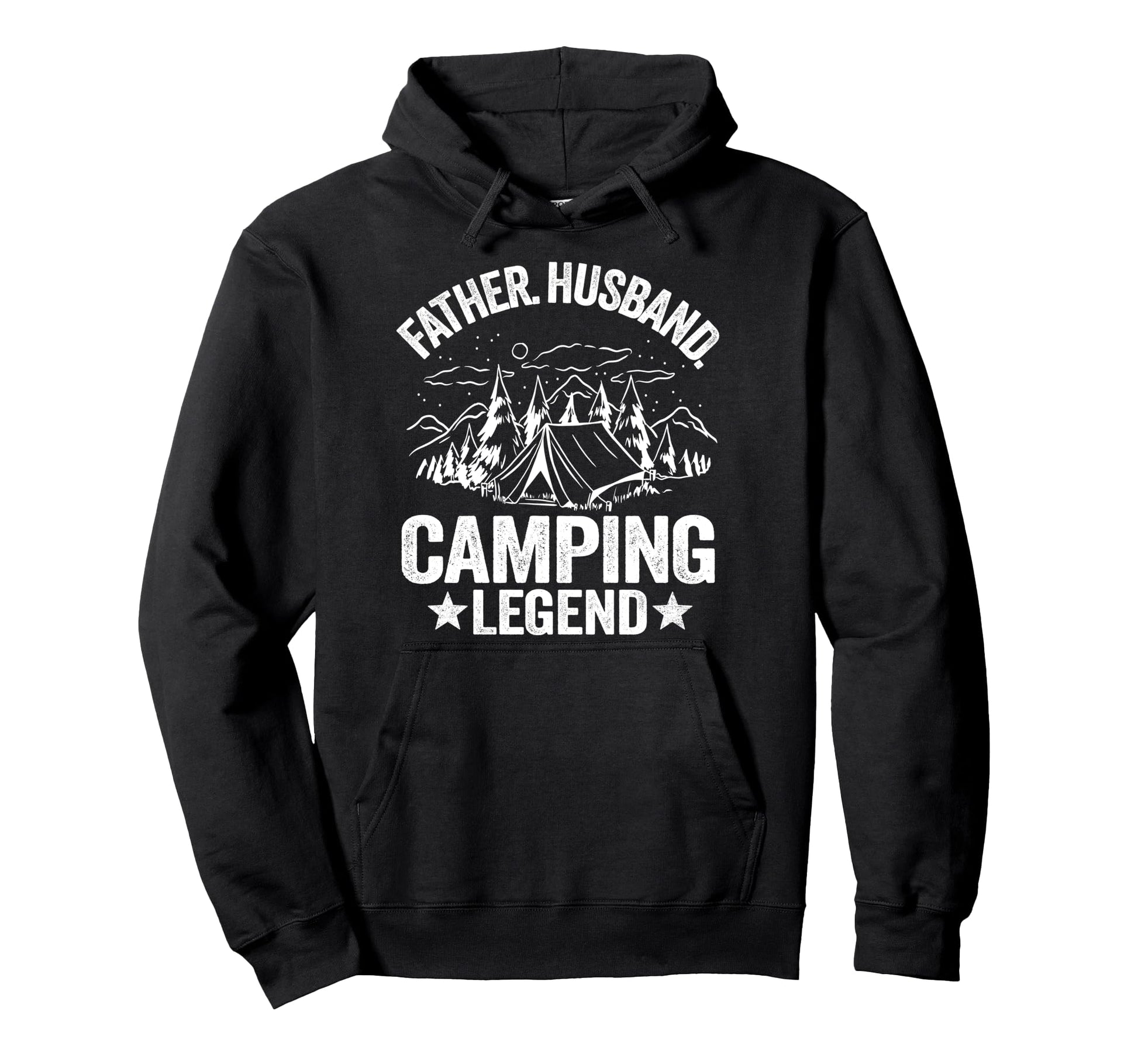 Father Husband Camping Legend Outdoor Rv Hoodie - Graphic Print Unisex - T-Shirt, Sweatshirt, Hoodie