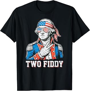 4th of July Two Fiddy George Washington 250 Funny T-Shirt Unisex T-shirt, Sweatshirt, Hoodie, Long Sleeve Tee - T-Shirt, Sweatshirt, Hoodie
