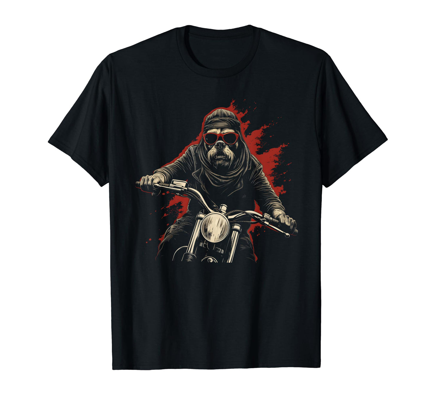 Motorcycle Dad Biker Dog Boxer Dad T-Shirt - Unique Graphic Men Women - T-Shirt, Sweatshirt, Hoodie