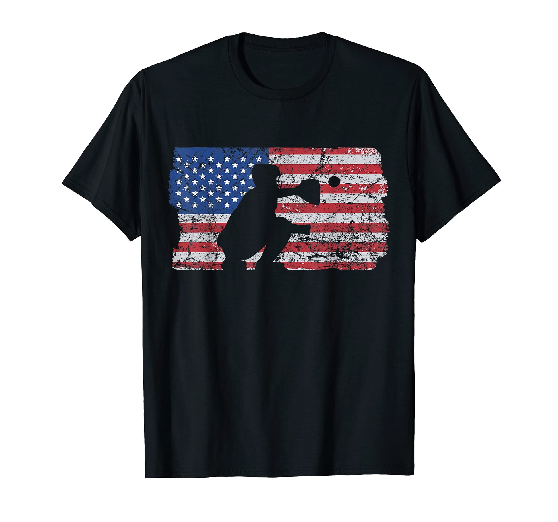 Baseball Flag Catcher Patriotic T-Shirt - Fun Novelty Design for Adults - T-Shirt, Sweatshirt, Hoodie