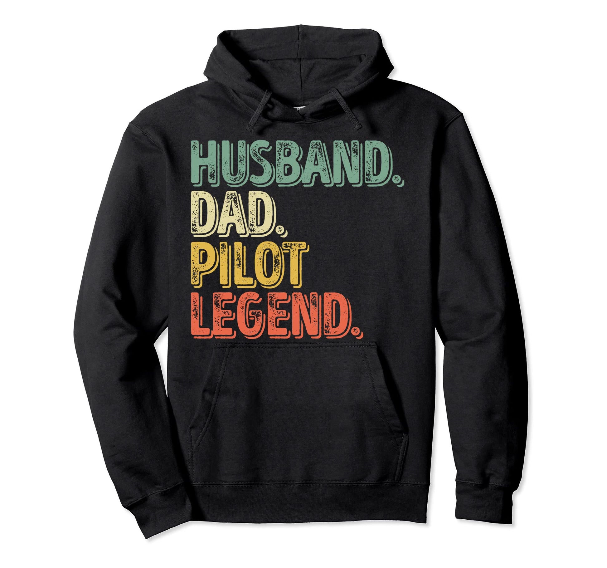 Husband Dad Pilot Legend Funny Fathers Day Hoodie - Graphic Print Men Women - T-Shirt, Sweatshirt, Hoodie