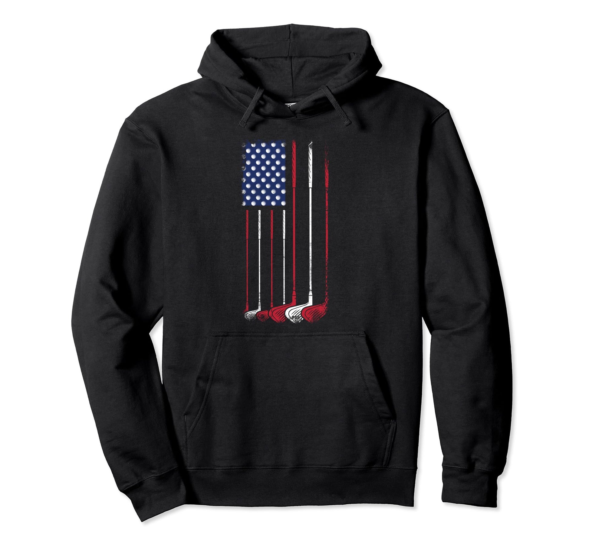 Patriotic Golf Usa Flag Golf Golfer Dad Hoodie - Aesthetic Graphic Unisex - T-Shirt, Sweatshirt, Hoodie