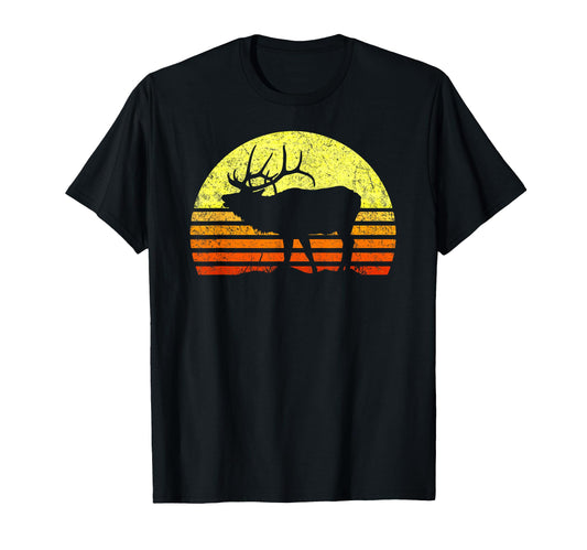 American Elk Hunter Dad Sun Bow Hunting T-Shirt - Trendy Graphic Men Women - T-Shirt, Sweatshirt, Hoodie