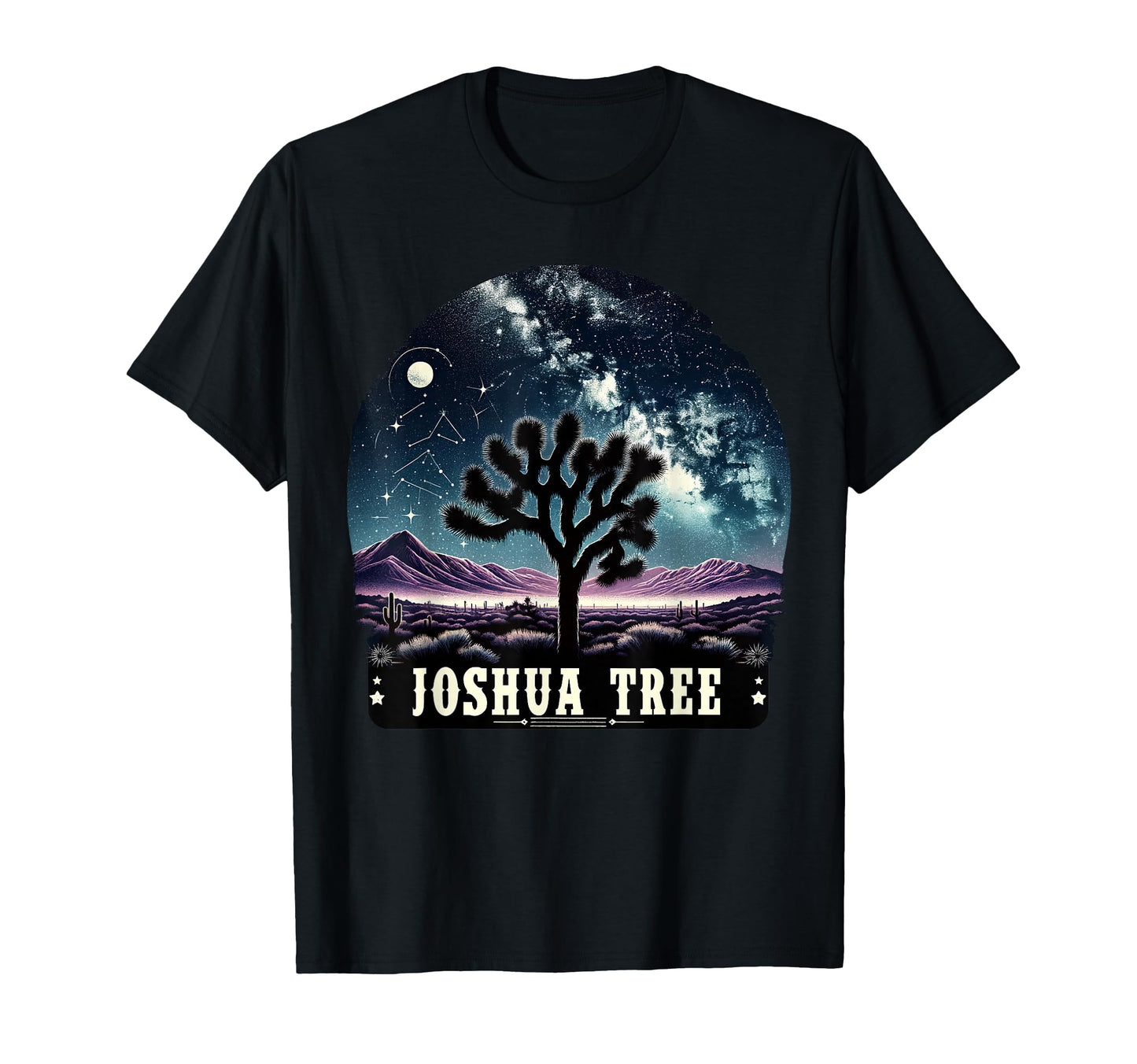 Joshua Tree National Park Night Scene T-Shirt - Novelty Apparel Men Women - T-Shirt, Sweatshirt, Hoodie