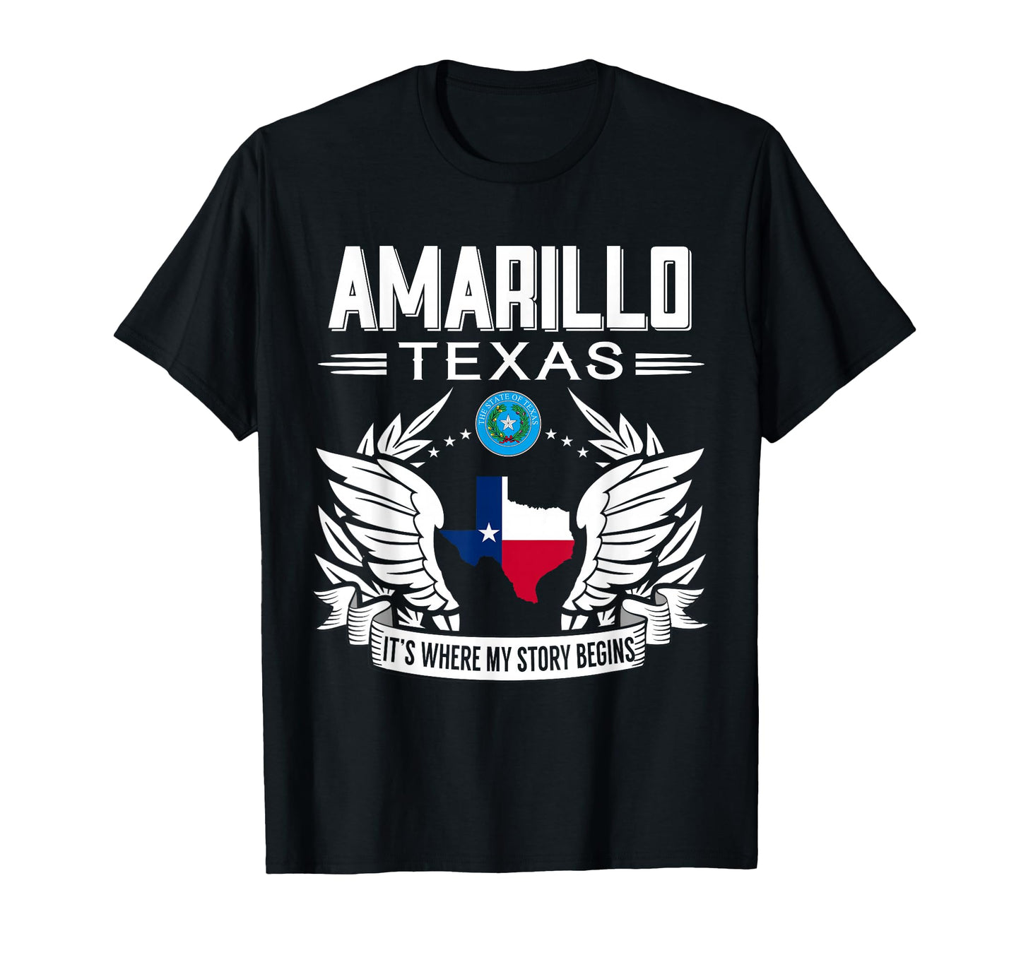 Amarillo Texas Its Where My Story Begins T-Shirt - Minimalist Print Unisex - T-Shirt, Sweatshirt, Hoodie