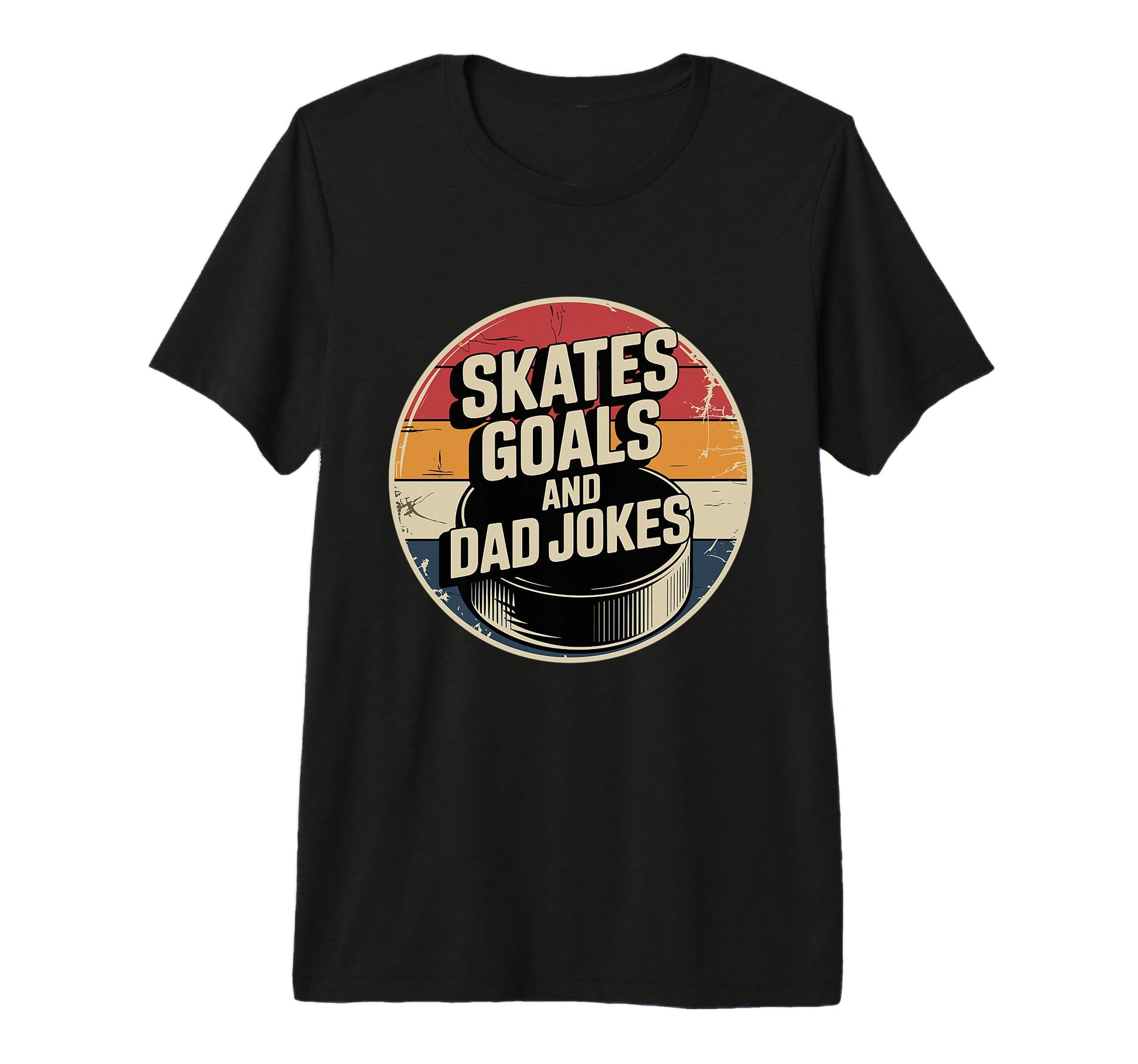Ice Skating Sports Fathers Day Funny Hockey T-Shirt - Graphic Print Unisex - T-Shirt, Sweatshirt, Hoodie