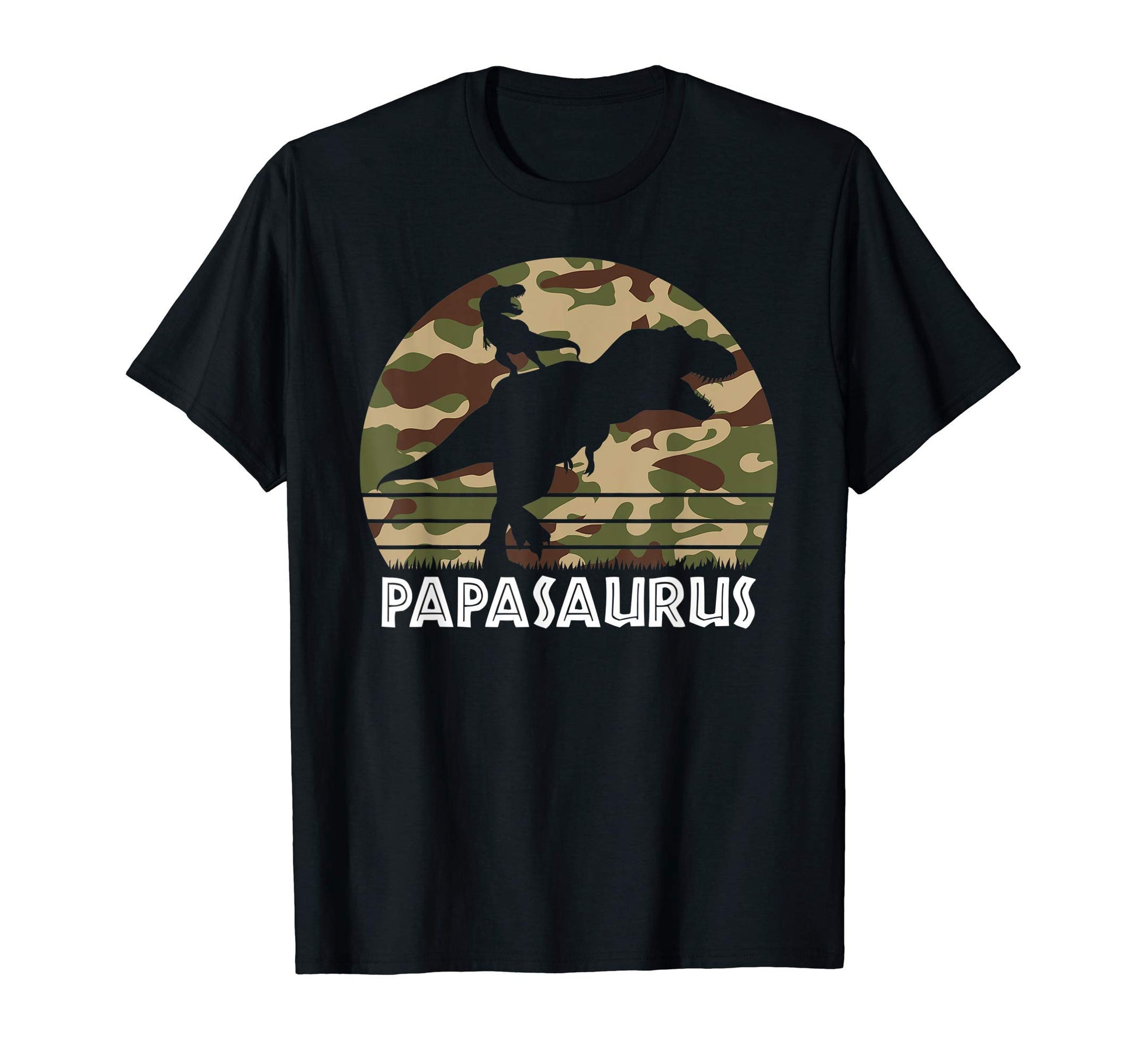 Papasaurus Camo Dinosaur Dad 1 Fathers T-Shirt - Streetwear Style Unisex - T-Shirt, Sweatshirt, Hoodie