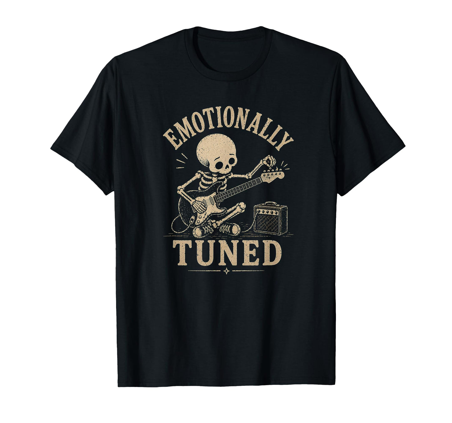Emotionally Tuned Funny Guitar Player T-Shirt - Streetwear Style Unisex - T-Shirt, Sweatshirt, Hoodie