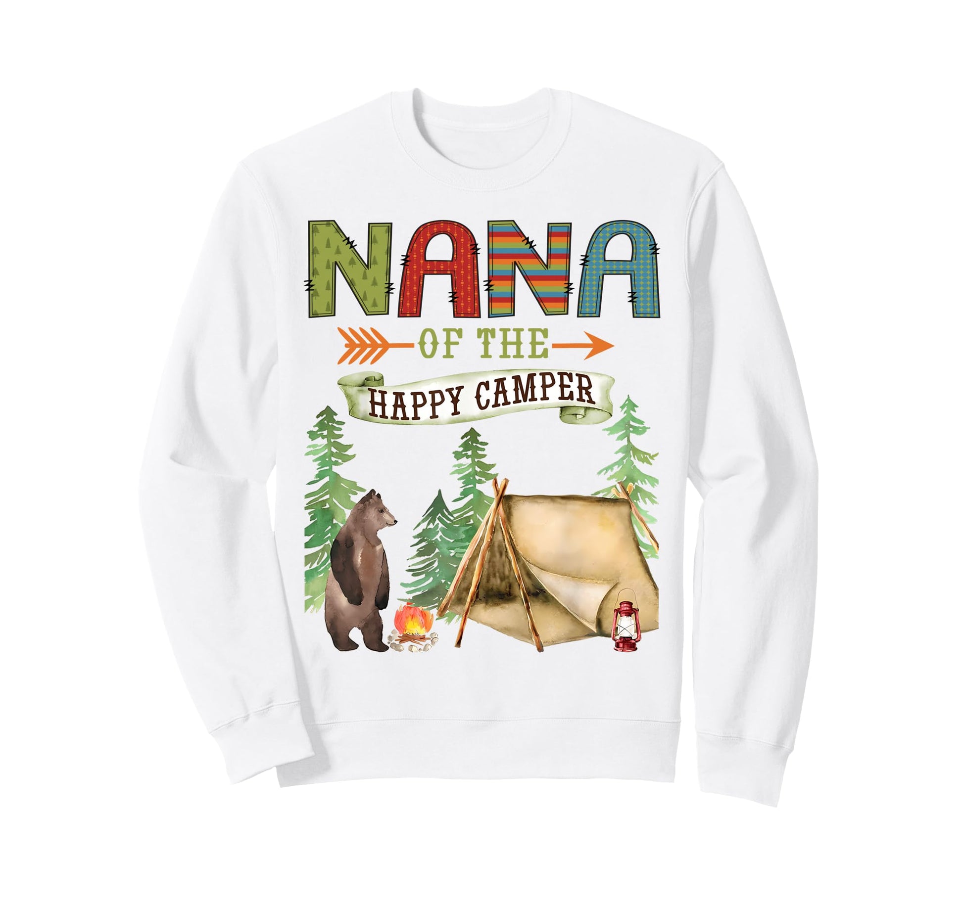 Nana Happy Camper First Birthday Camping Sweatshirt - Unique Graphic Unisex - T-Shirt, Sweatshirt, Hoodie