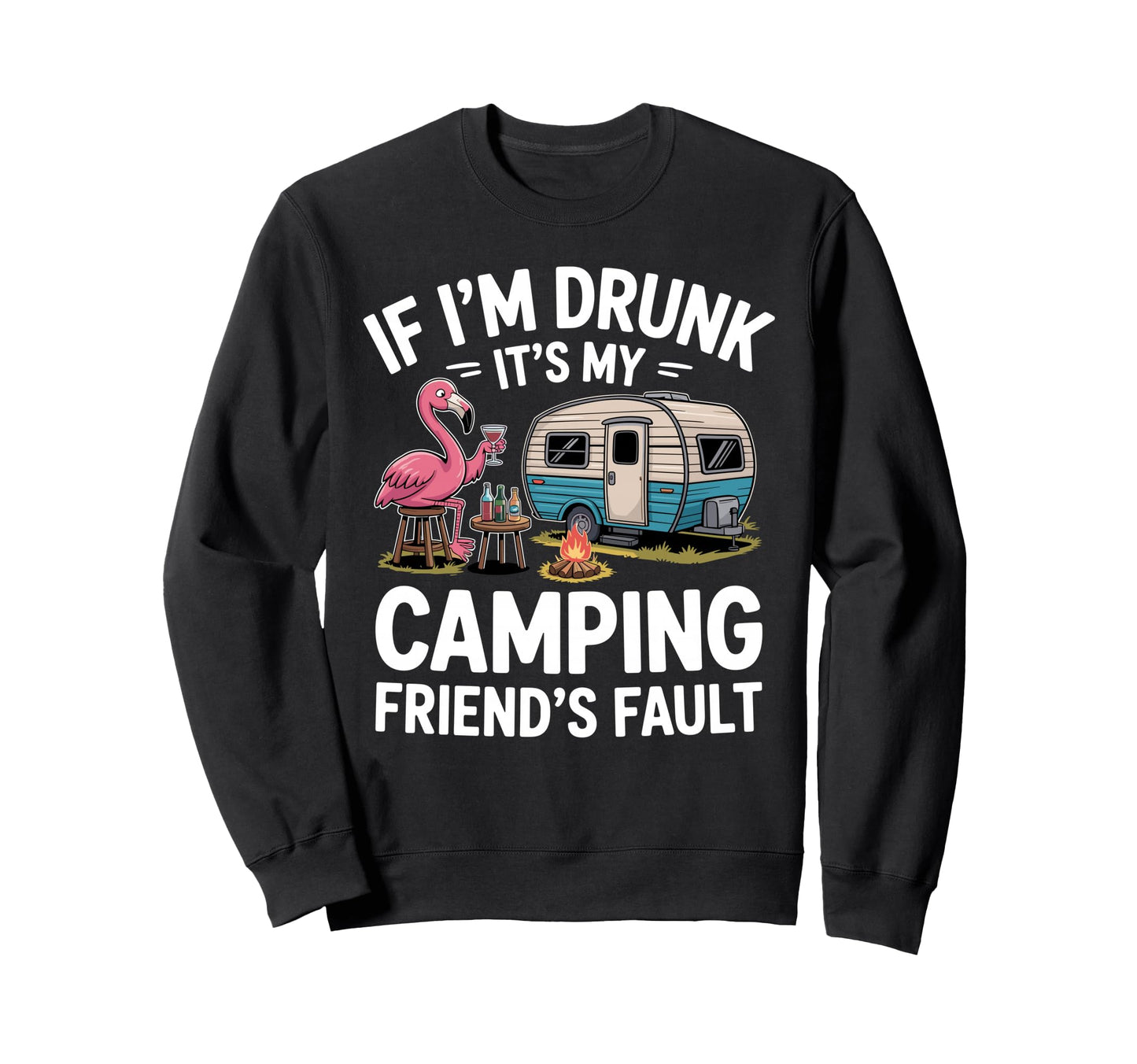 Camping Art Campfire Rv Camping Lovers Sweatshirt - Minimalist Print Unisex - T-Shirt, Sweatshirt, Hoodie