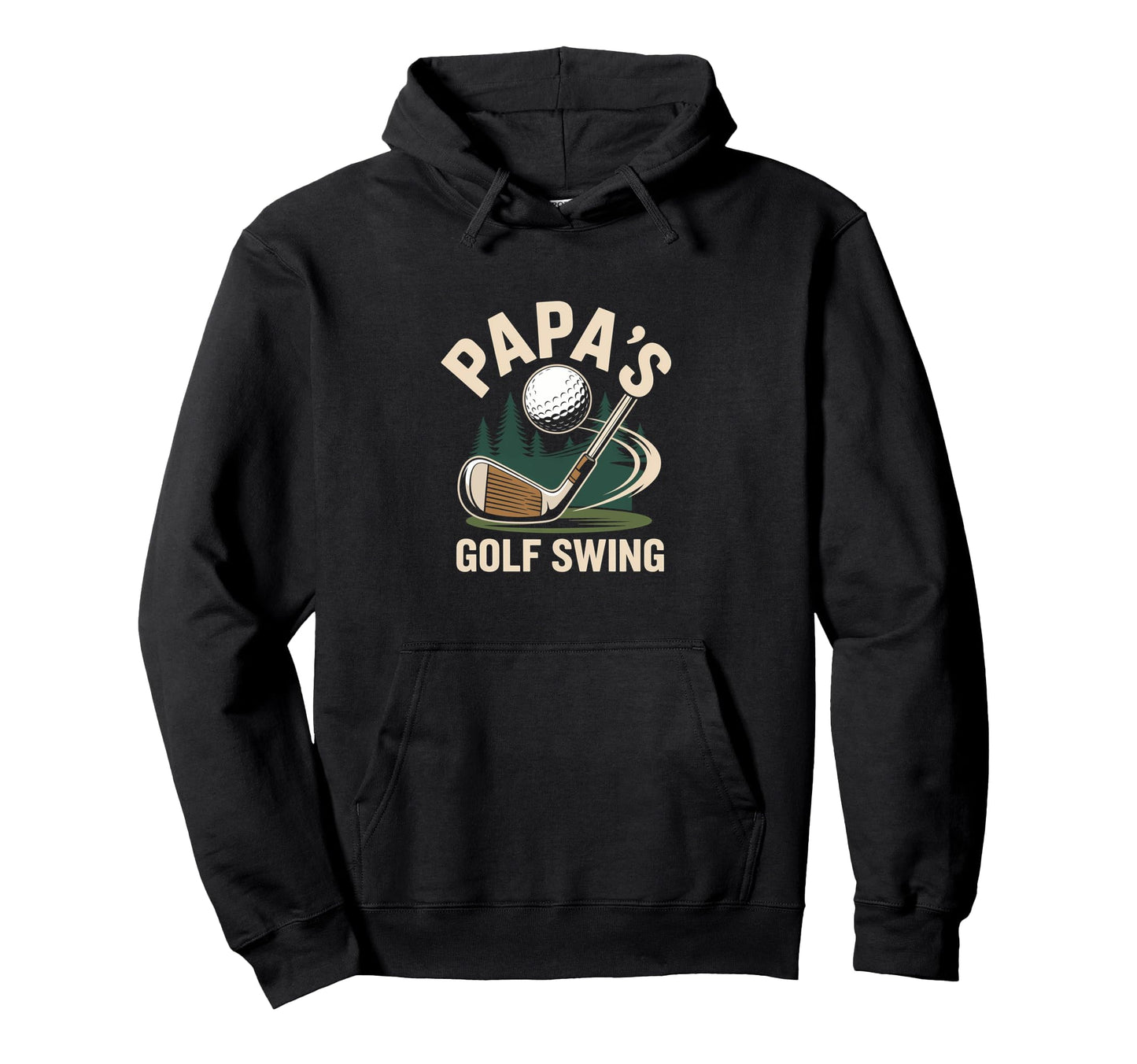 Papas Golf Swing Fathers Day Golfing Lover Hoodie - Graphic Print Unisex - T-Shirt, Sweatshirt, Hoodie