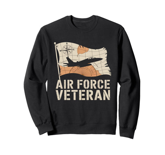 Air Force Veteran Us American Flag Sweatshirt - Novelty Apparel for Adults - T-Shirt, Sweatshirt, Hoodie