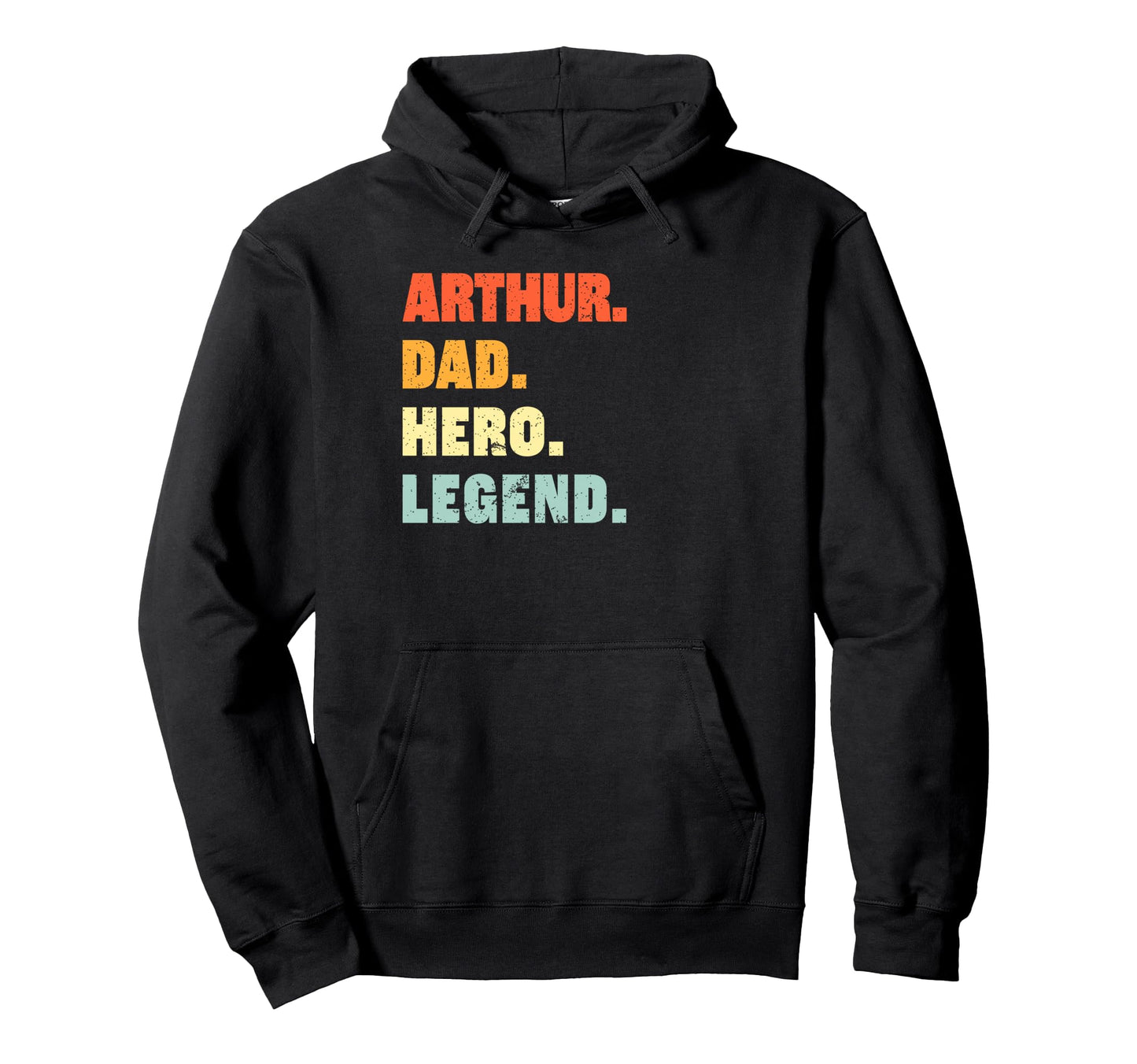 Arthur Dad Hero Legend Personalized Hoodie - Minimalist Print Men Women - T-Shirt, Sweatshirt, Hoodie
