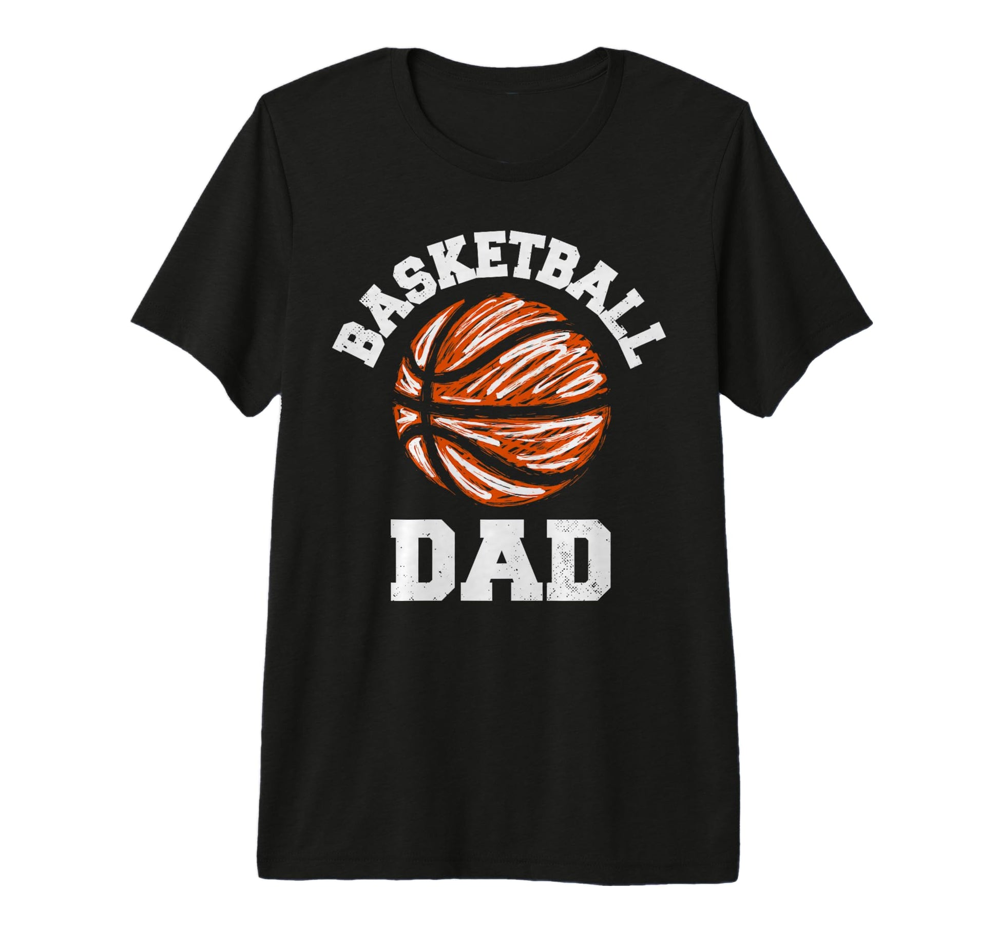 Mens Basketball Dad Distressed Funny Dad T-Shirt - Custom Art Print Unisex - T-Shirt, Sweatshirt, Hoodie