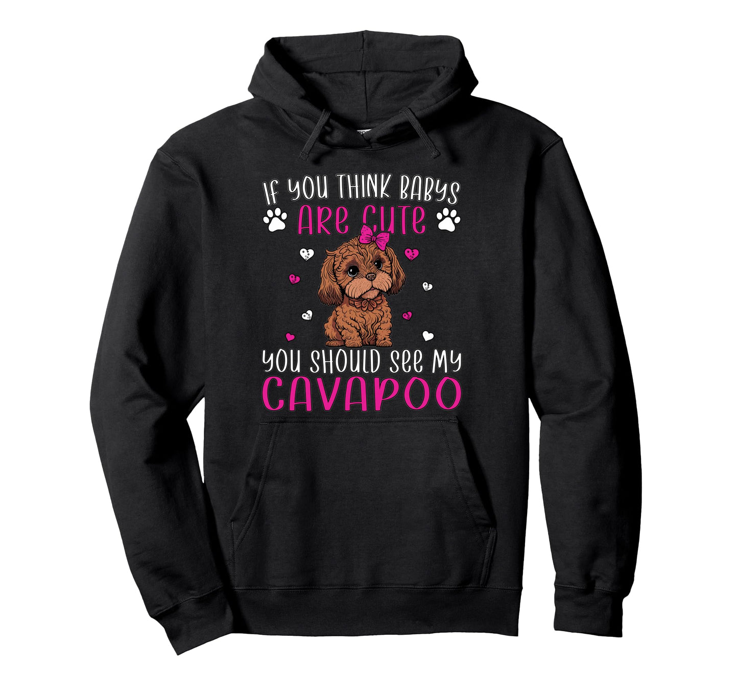 Mini Cavoodle Accessories Mom Travel Bag Hoodie - Graphic Print for Adults - T-Shirt, Sweatshirt, Hoodie