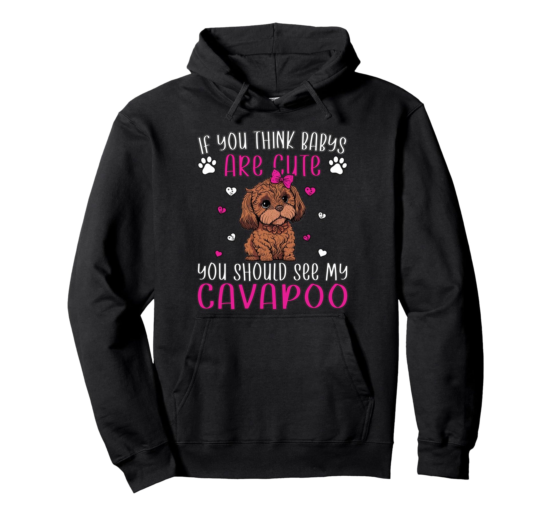 Mini Cavoodle Accessories Mom Travel Bag Hoodie - Graphic Print for Adults - T-Shirt, Sweatshirt, Hoodie