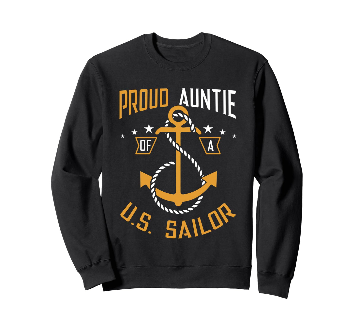Proud Auntie Us Sailor Anchor Sweatshirt - Casual Everyday Wear for Adults - T-Shirt, Sweatshirt, Hoodie