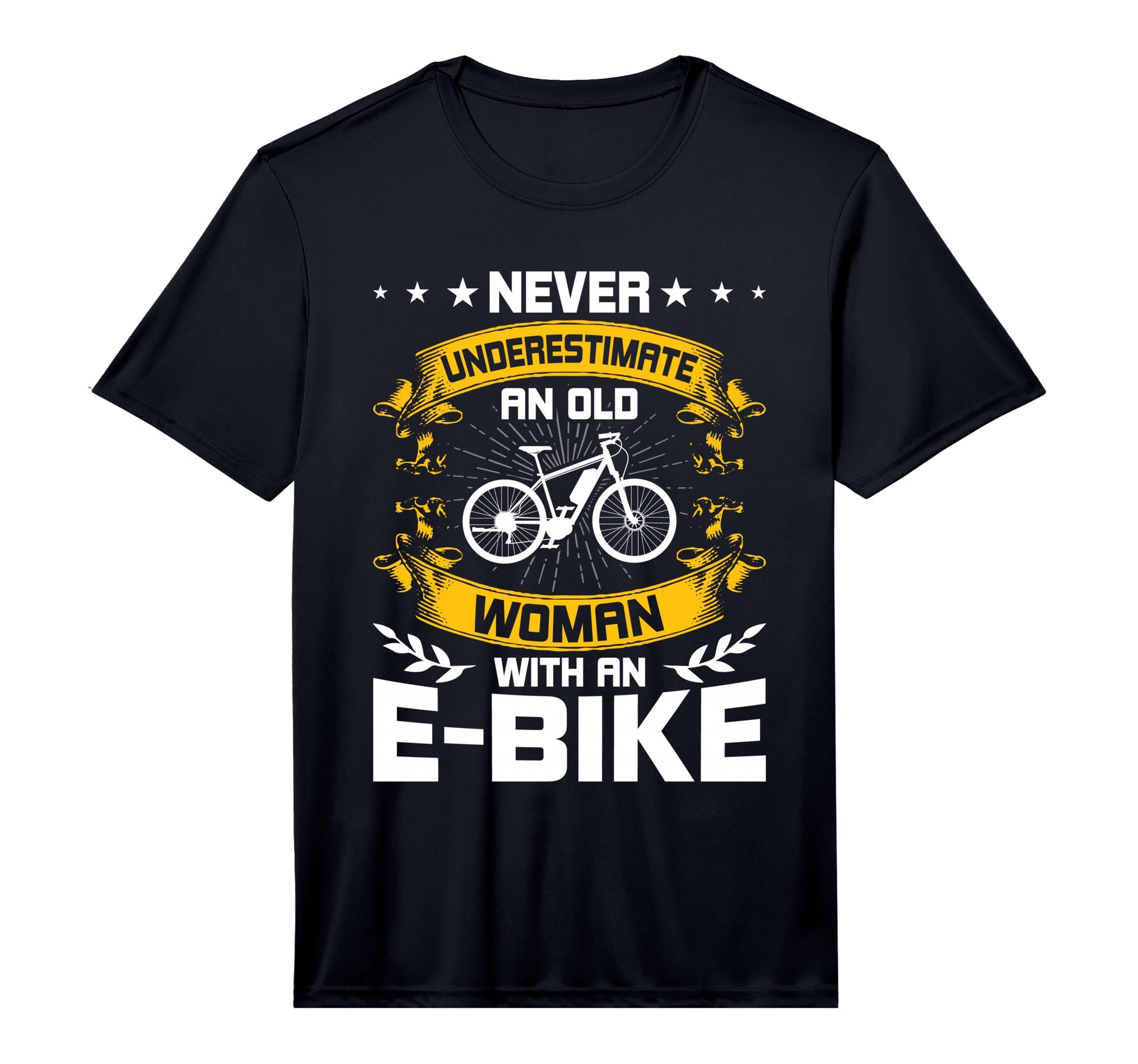 Mens Never Underestimate Old E Bike T-Shirt - Streetwear Style Unisex - T-Shirt, Sweatshirt, Hoodie