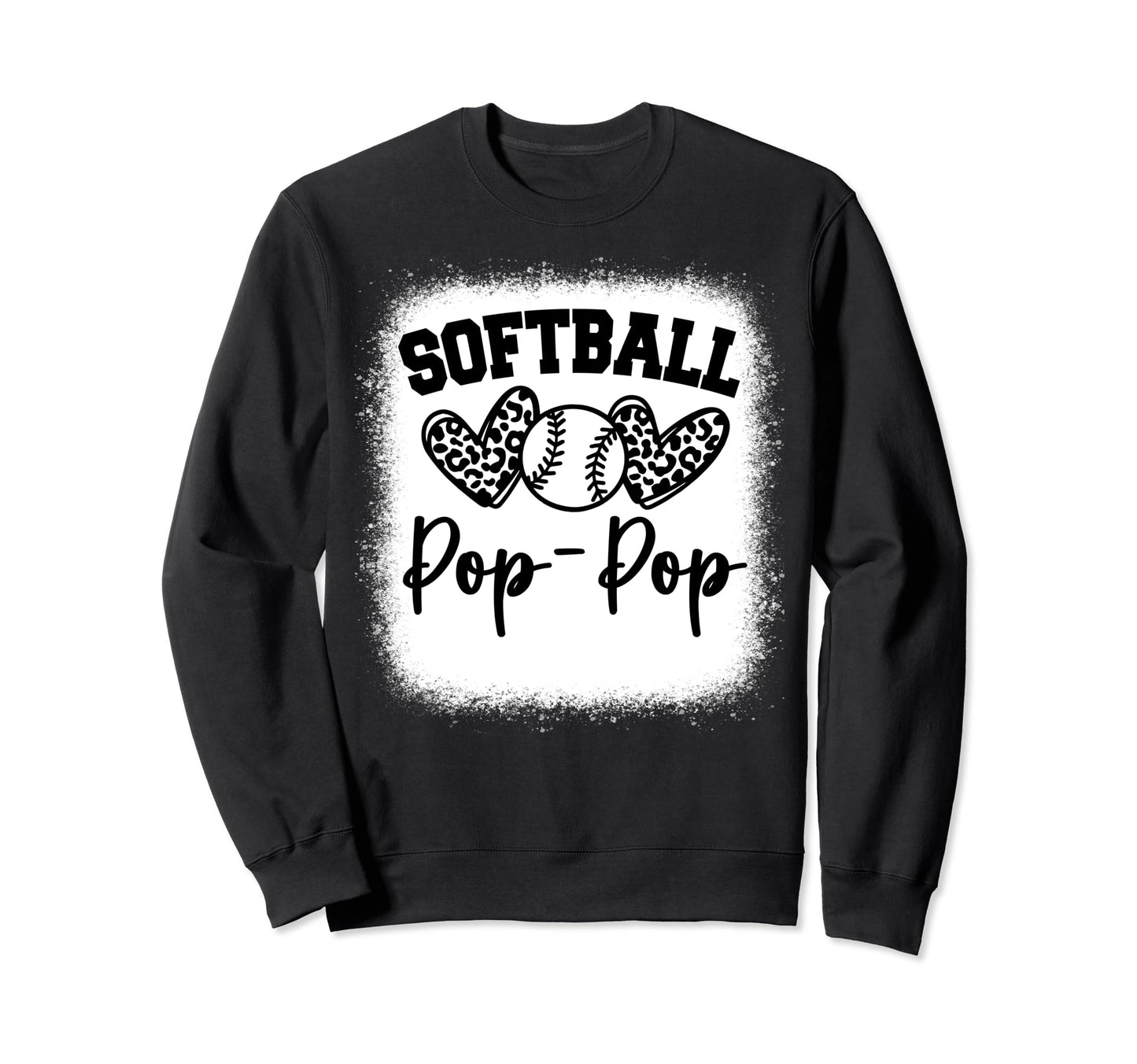 Personalized Baseball Heart Pop Pop Sweatshirt - Graphic Print Unisex - T-Shirt, Sweatshirt, Hoodie