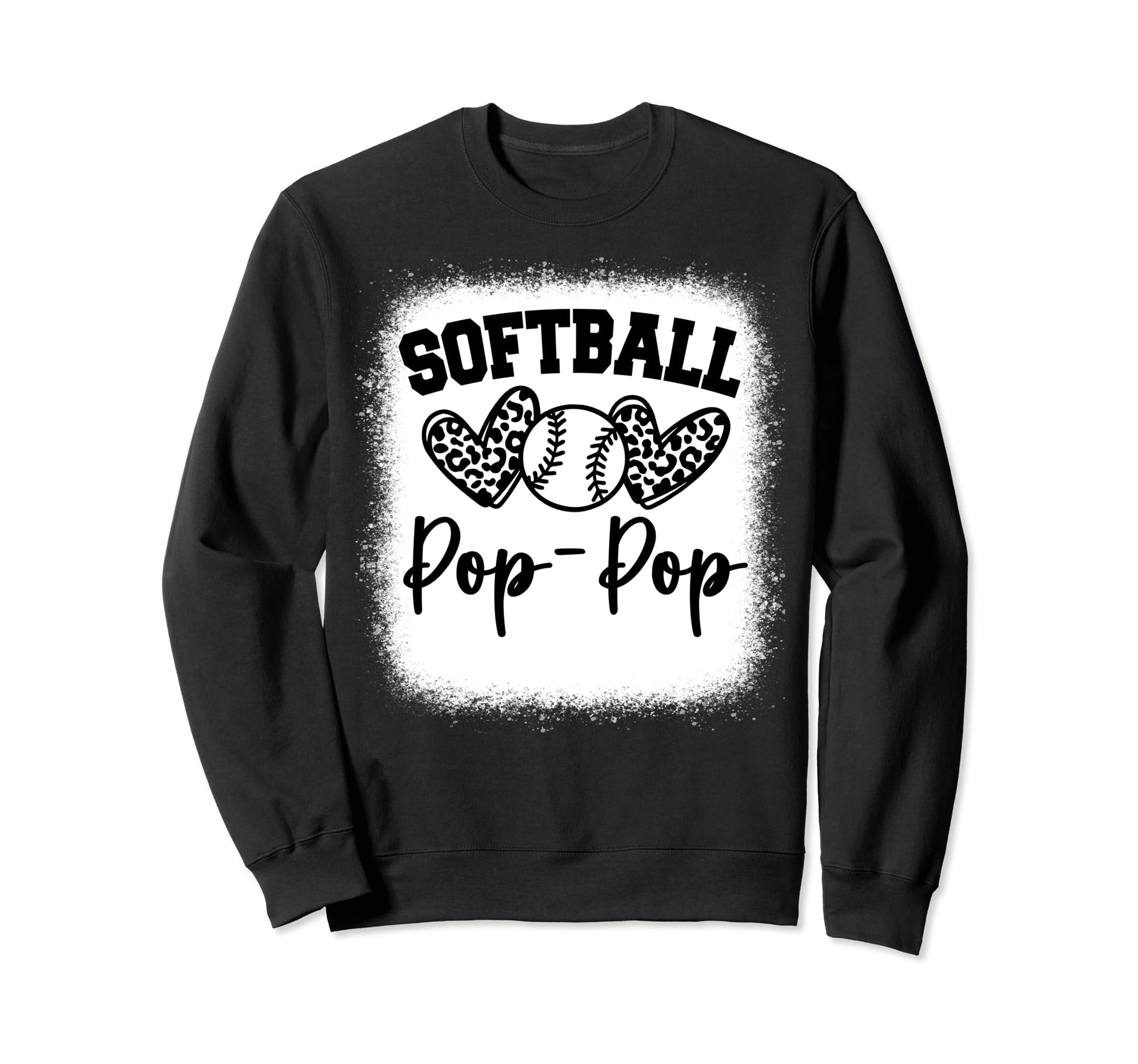 Personalized Baseball Heart Pop Pop Sweatshirt - Graphic Print Unisex - T-Shirt, Sweatshirt, Hoodie