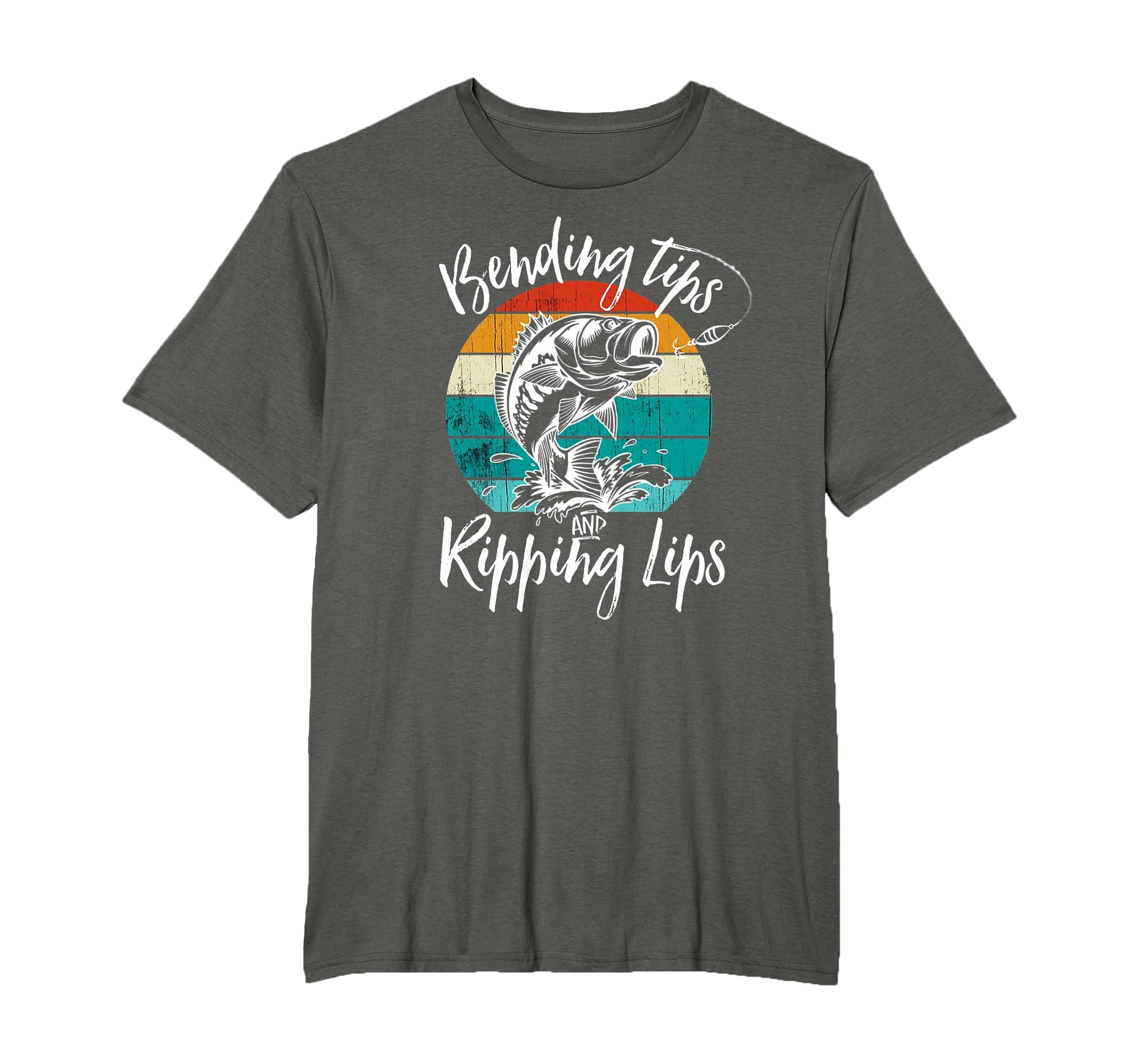 Bending Tips And Ripping Lips Bass Fishing T-Shirt - Trendy Graphic Unisex - T-Shirt, Sweatshirt, Hoodie