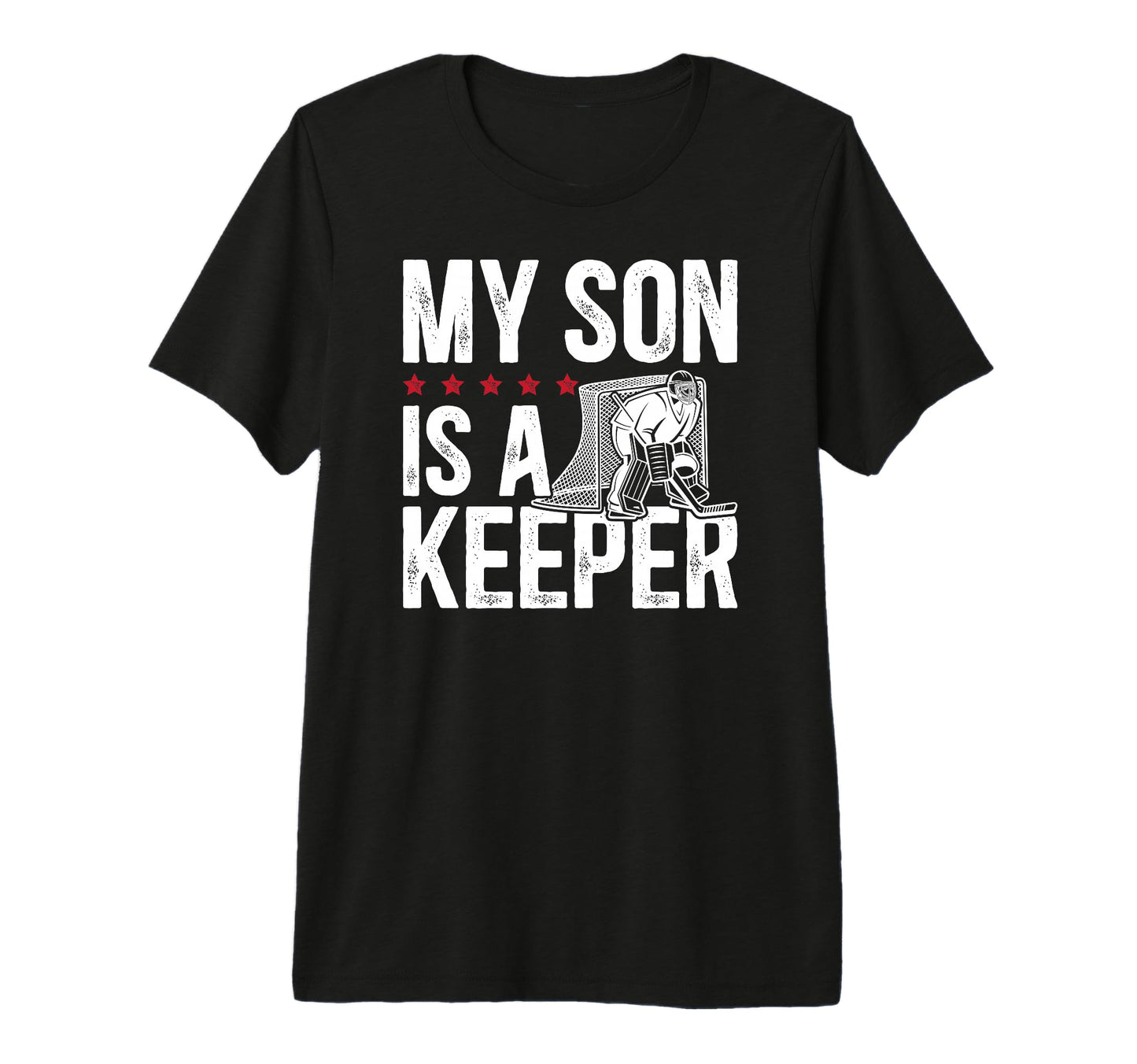 Mens Ice Hockey Keeper Dad Hockey Goalie T-Shirt - Minimalist Print Unisex - T-Shirt, Sweatshirt, Hoodie