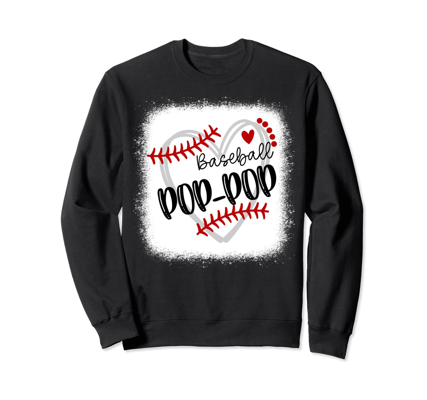 Personalized Baseball Heart Pop Pop Sweatshirt - Aesthetic Graphic Unisex - T-Shirt, Sweatshirt, Hoodie