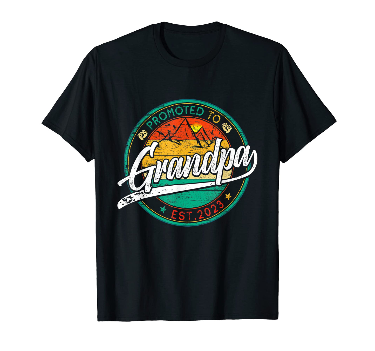 Mens Promoted To Grandpa Est 2023 Family T-Shirt - Streetwear Style Unisex - T-Shirt, Sweatshirt, Hoodie