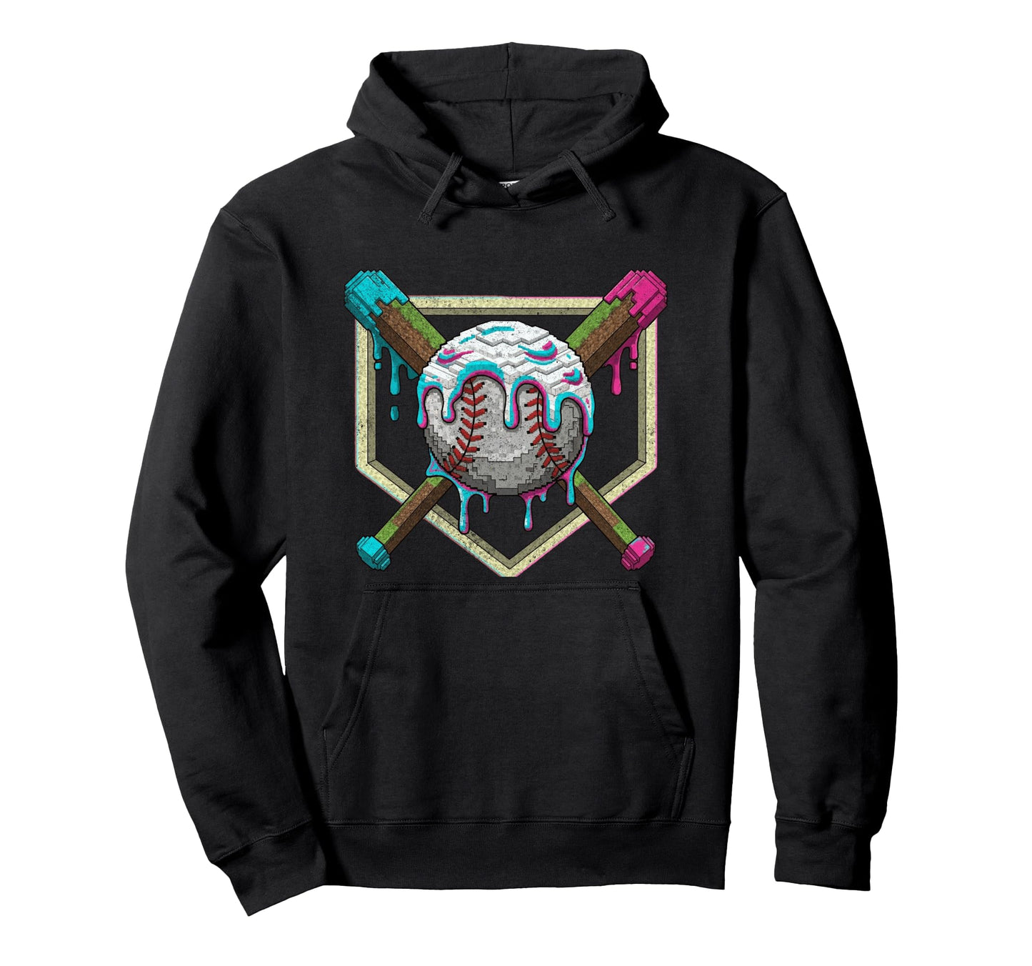 Ice Cream Drip Baseball Gamer Gifts T-Shirt - Custom Art Print Men Women - T-Shirt, Sweatshirt, Hoodie
