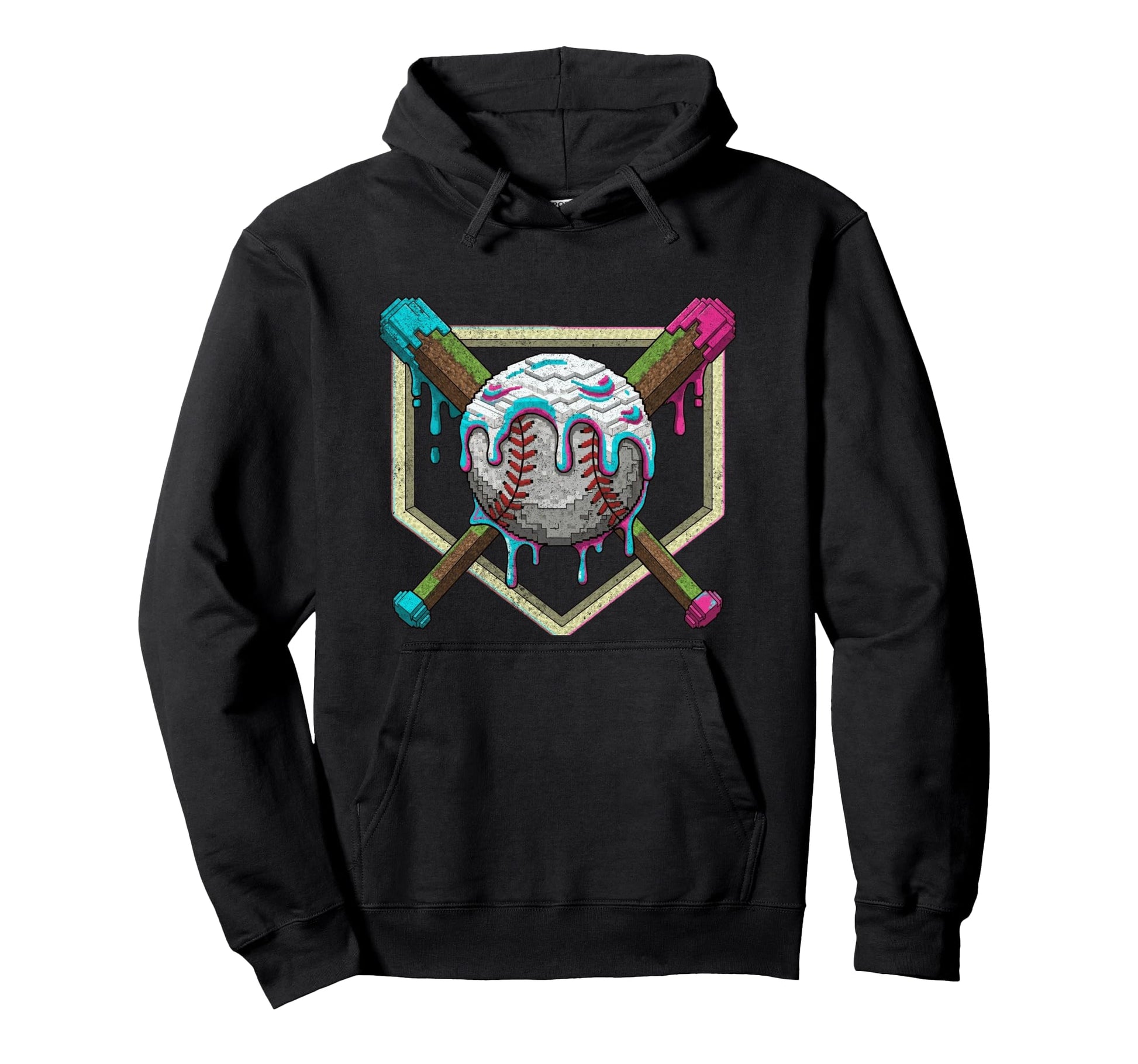 Ice Cream Drip Baseball Gamer Gifts T-Shirt - Custom Art Print Men Women - T-Shirt, Sweatshirt, Hoodie