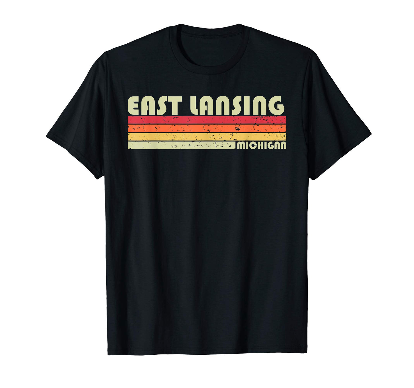 East Lansing Mi Michigan Funny City T-Shirt - Custom Art Print Men Women - T-Shirt, Sweatshirt, Hoodie