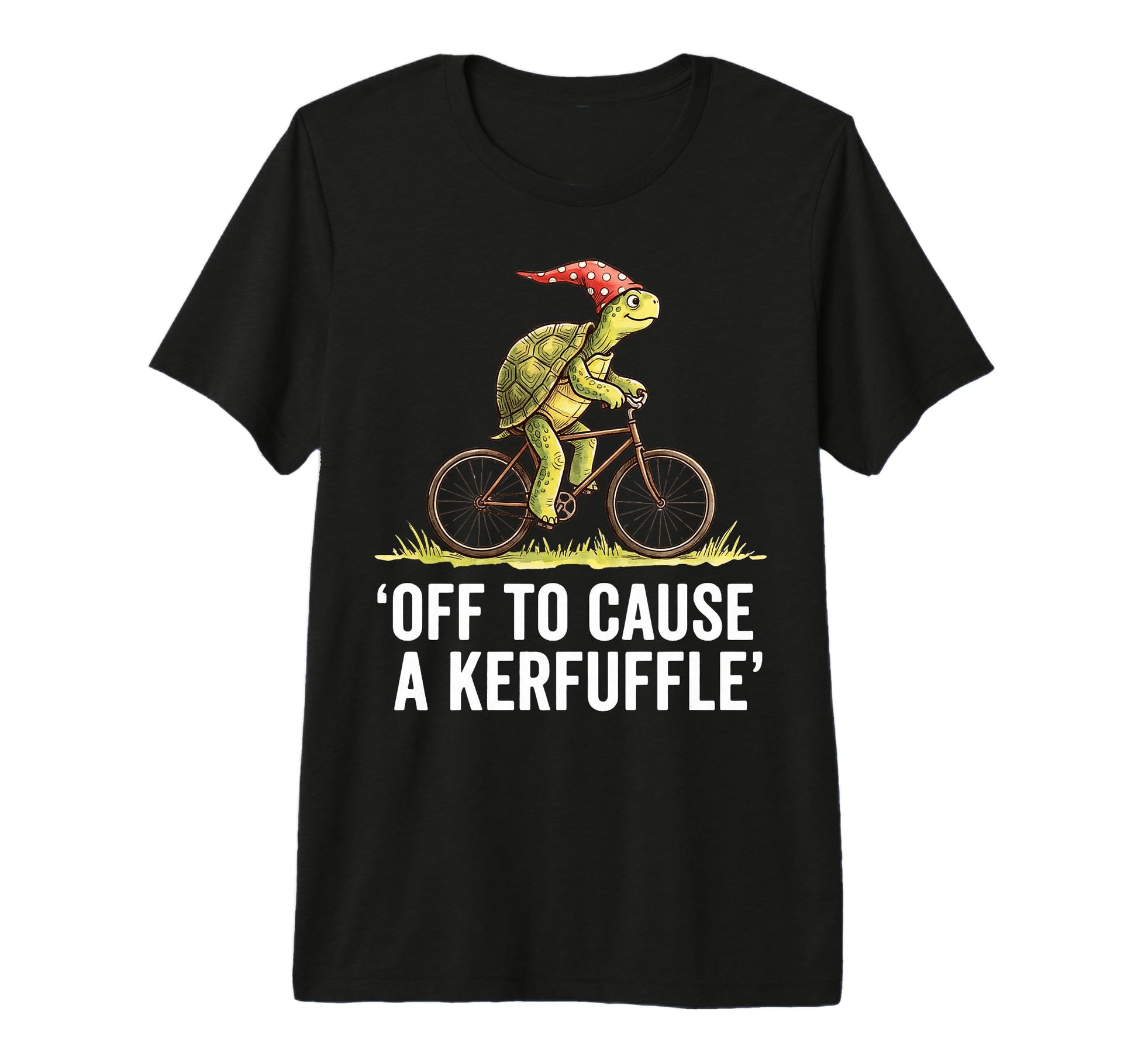 Off To Cause Kerfuffle Turtle Funny T-Shirt - Custom Art Print for Adults - T-Shirt, Sweatshirt, Hoodie