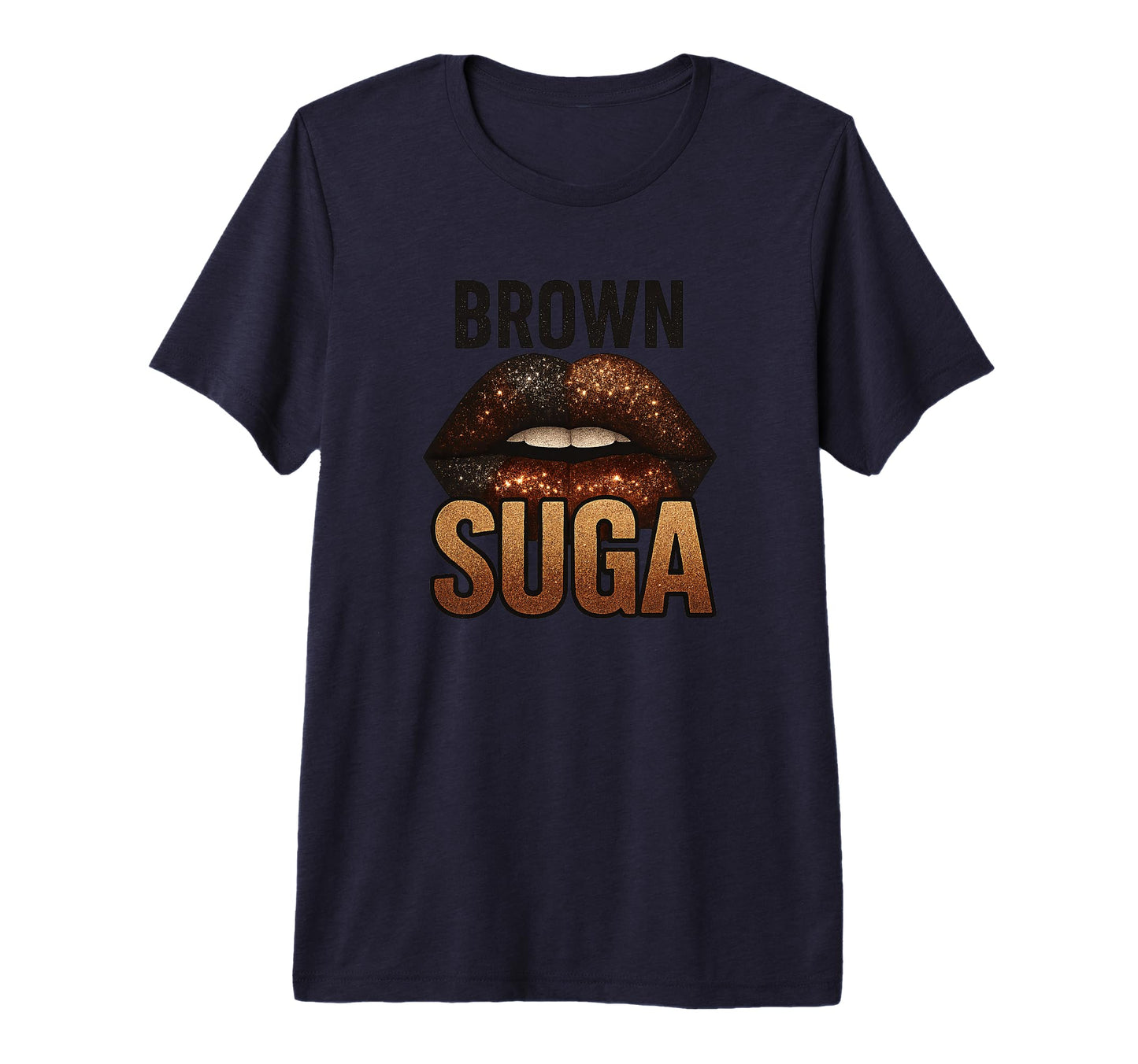 Brown Suga Glam Lip Art Cosmic T-Shirt - Unique Graphic Men Women - T-Shirt, Sweatshirt, Hoodie