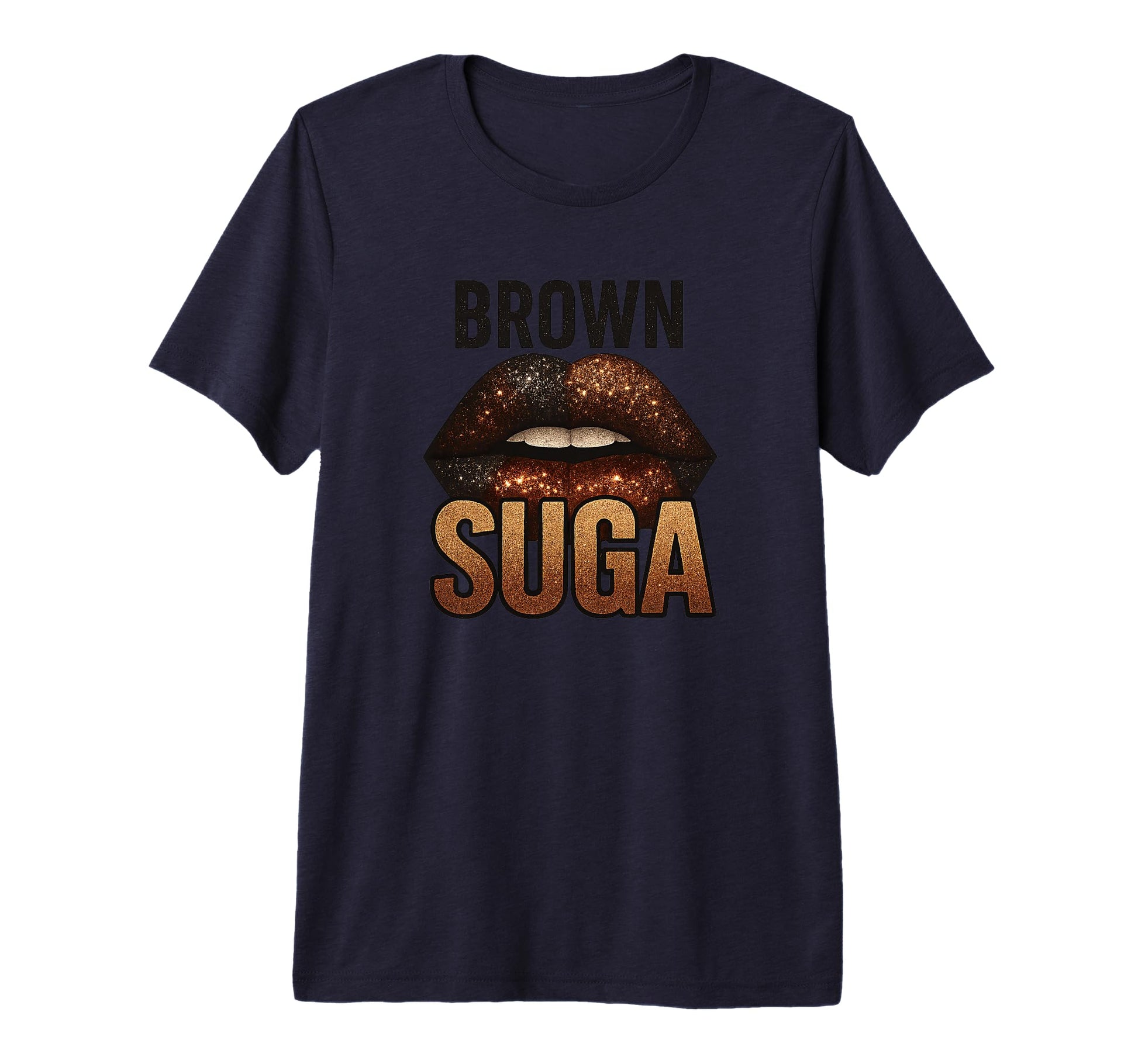 Brown Suga Glam Lip Art Cosmic T-Shirt - Unique Graphic Men Women - T-Shirt, Sweatshirt, Hoodie
