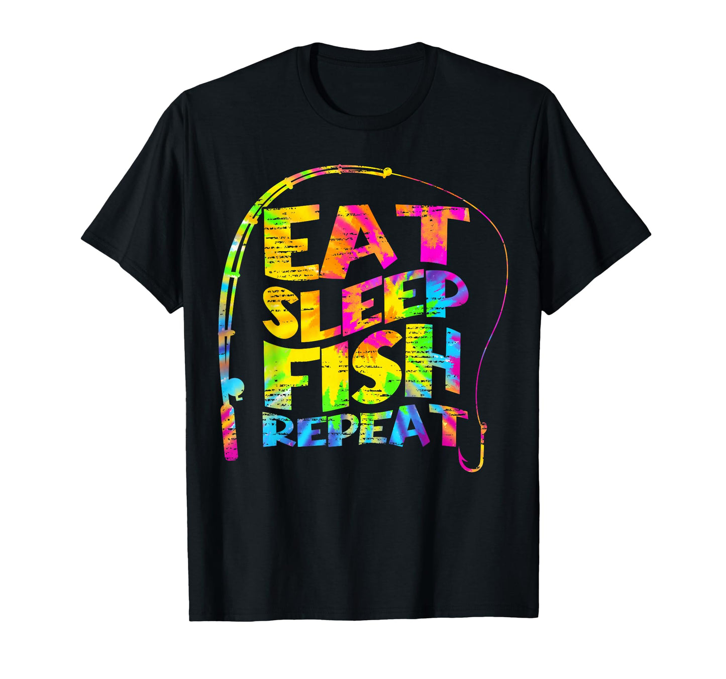 Eat Sleep Fish Repeat Fishing Dad T-Shirt - Fun Novelty Design Men Women - T-Shirt, Sweatshirt, Hoodie
