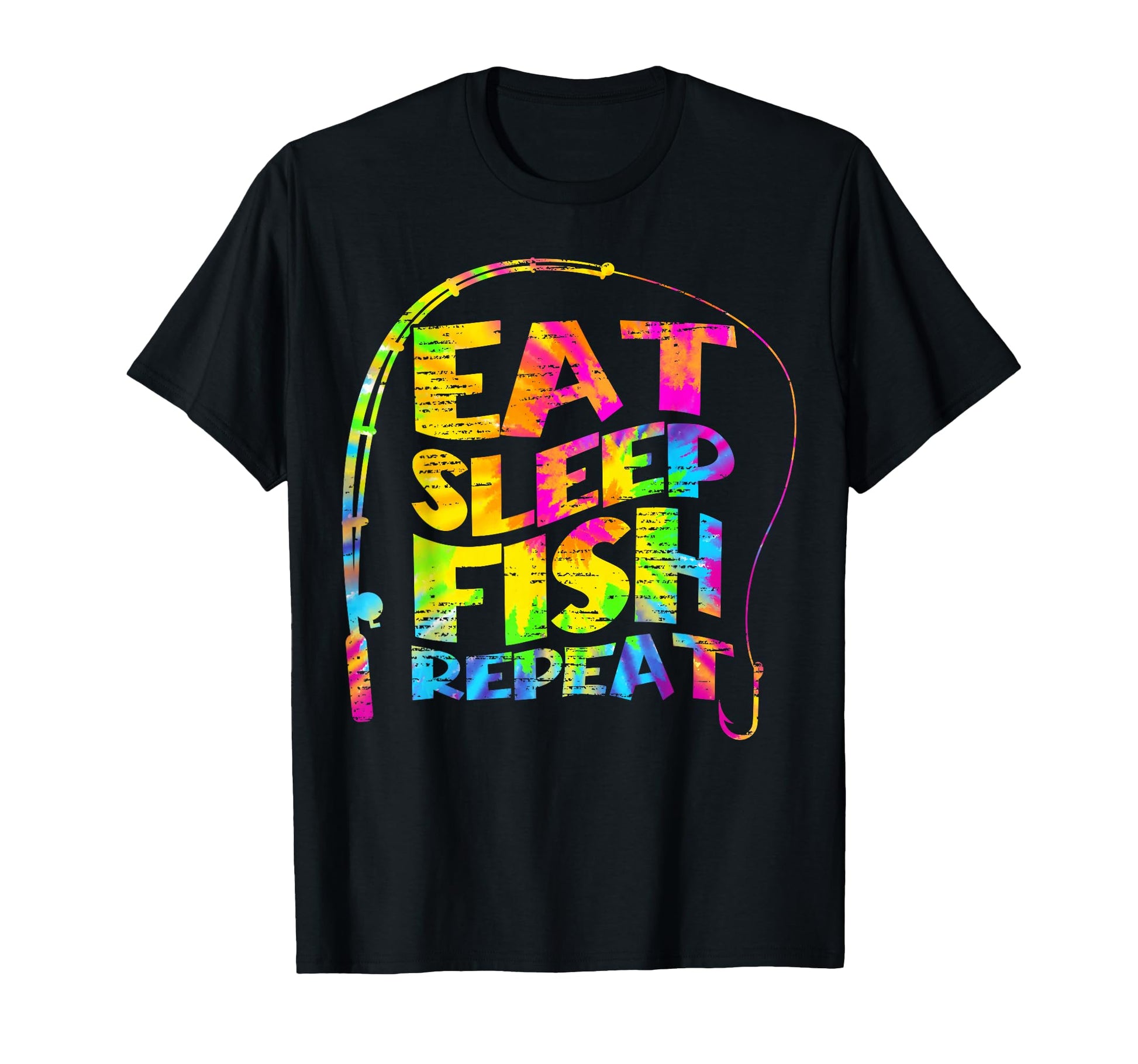 Eat Sleep Fish Repeat Fishing Dad T-Shirt - Fun Novelty Design Men Women - T-Shirt, Sweatshirt, Hoodie