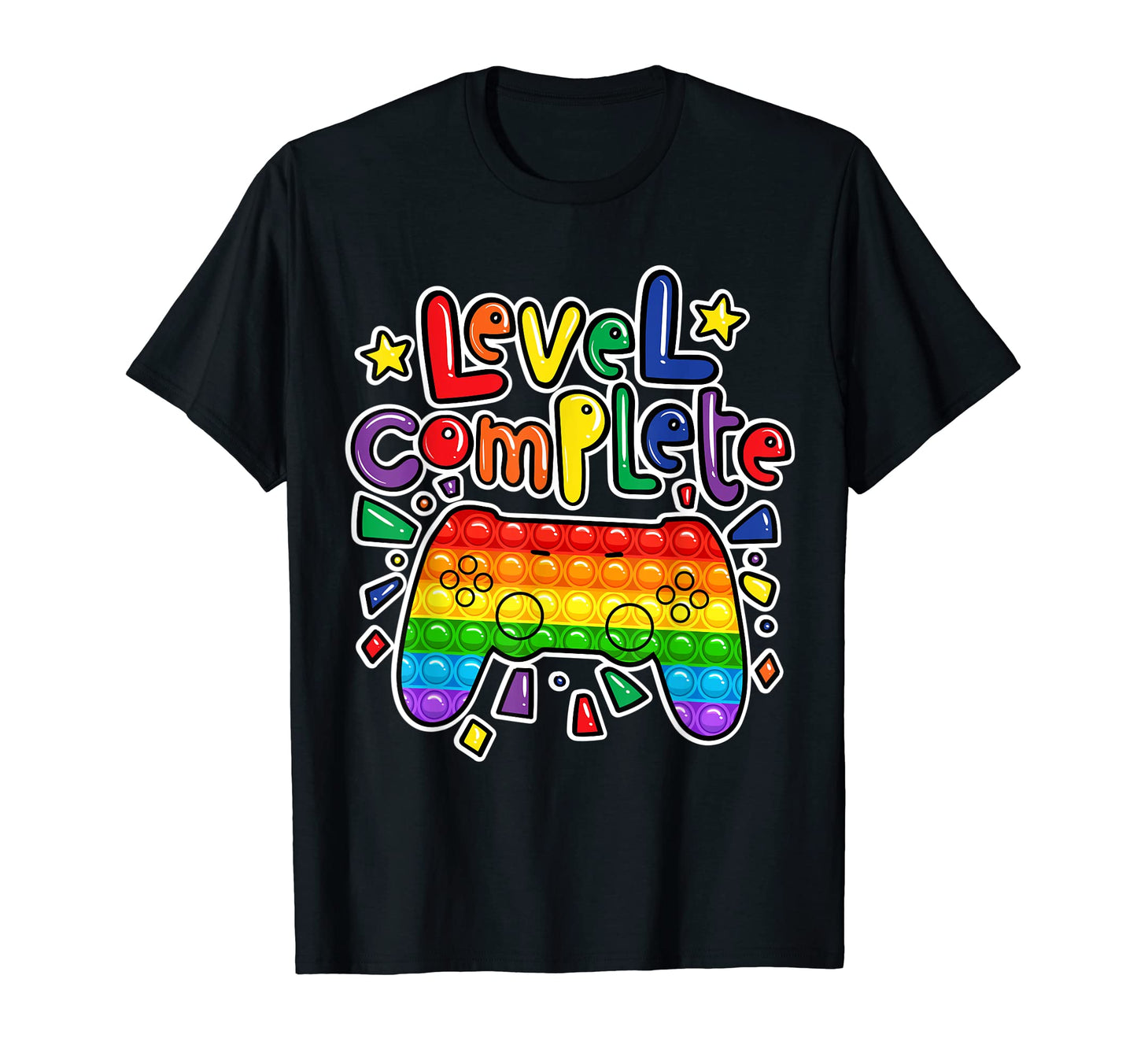 Birthday Level Complete Pop It Fidget Gamer T-Shirt - Graphic Print Unisex - T-Shirt, Sweatshirt, Hoodie
