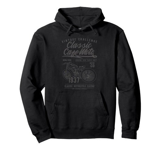 Cafe Racer Motorcycle Hoodie - Novelty Apparel Men Women - T-Shirt, Sweatshirt, Hoodie