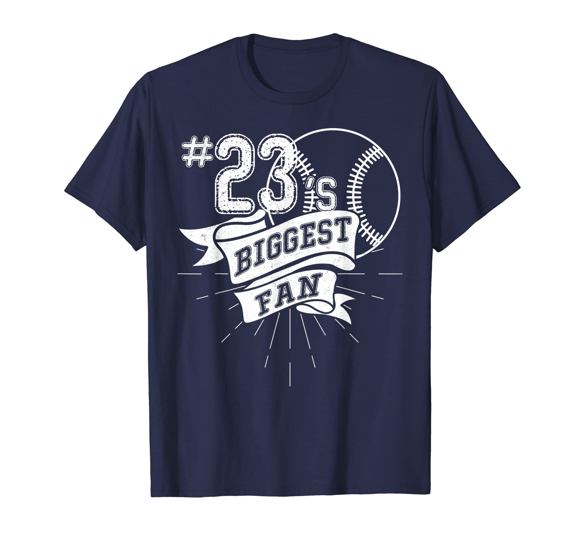 Biggest Fan Baseball Player Number 23 T-Shirt - Minimalist Print Men Women - T-Shirt, Sweatshirt, Hoodie