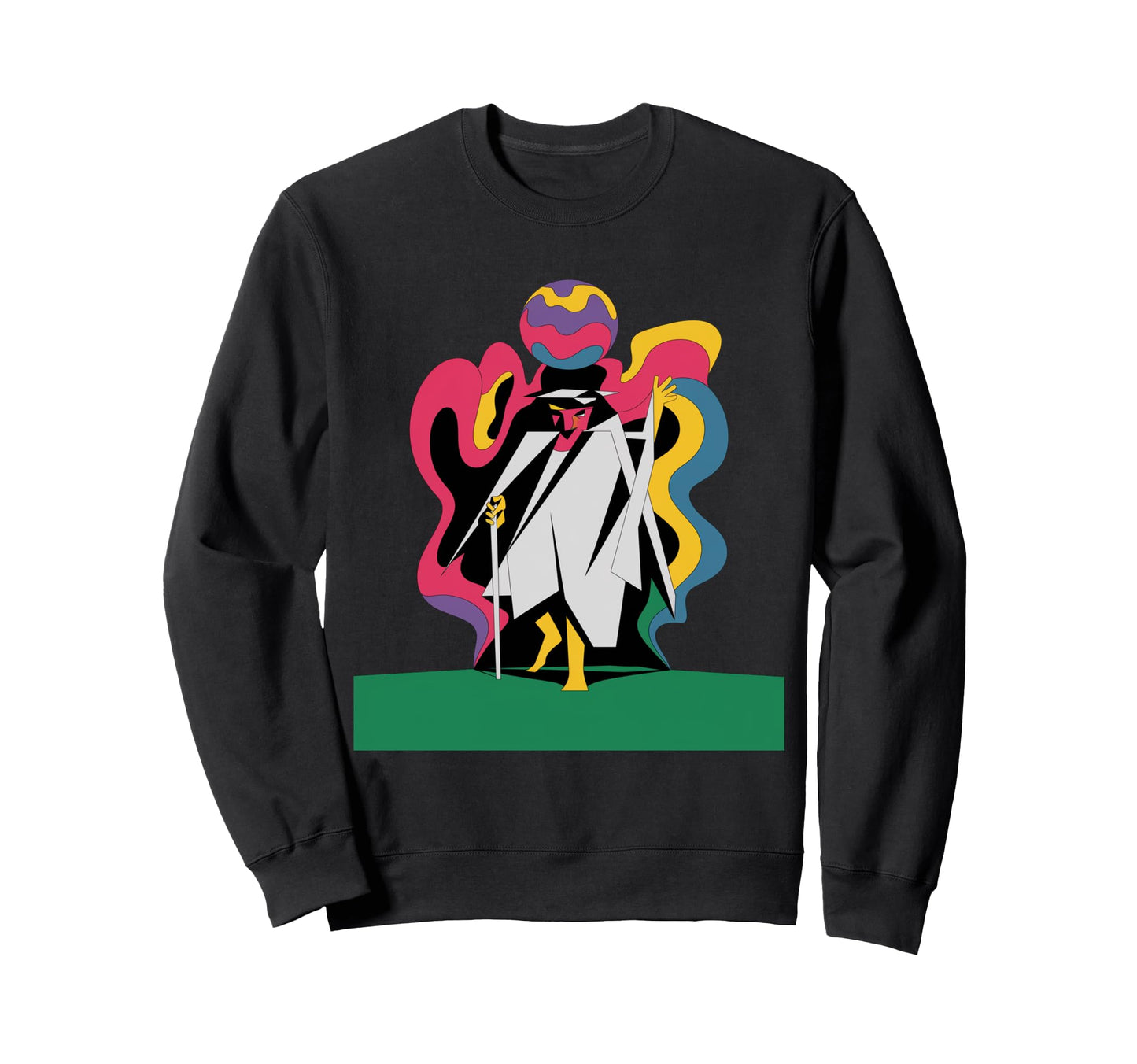 Magician Black Abstract Pop Art Dark Sweatshirt - Novelty Apparel Unisex - T-Shirt, Sweatshirt, Hoodie