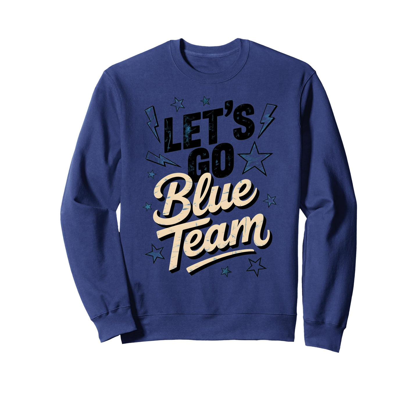 Lets Go Blue Team Summer Camp Field Sweatshirt - Graphic Print for Adults - T-Shirt, Sweatshirt, Hoodie