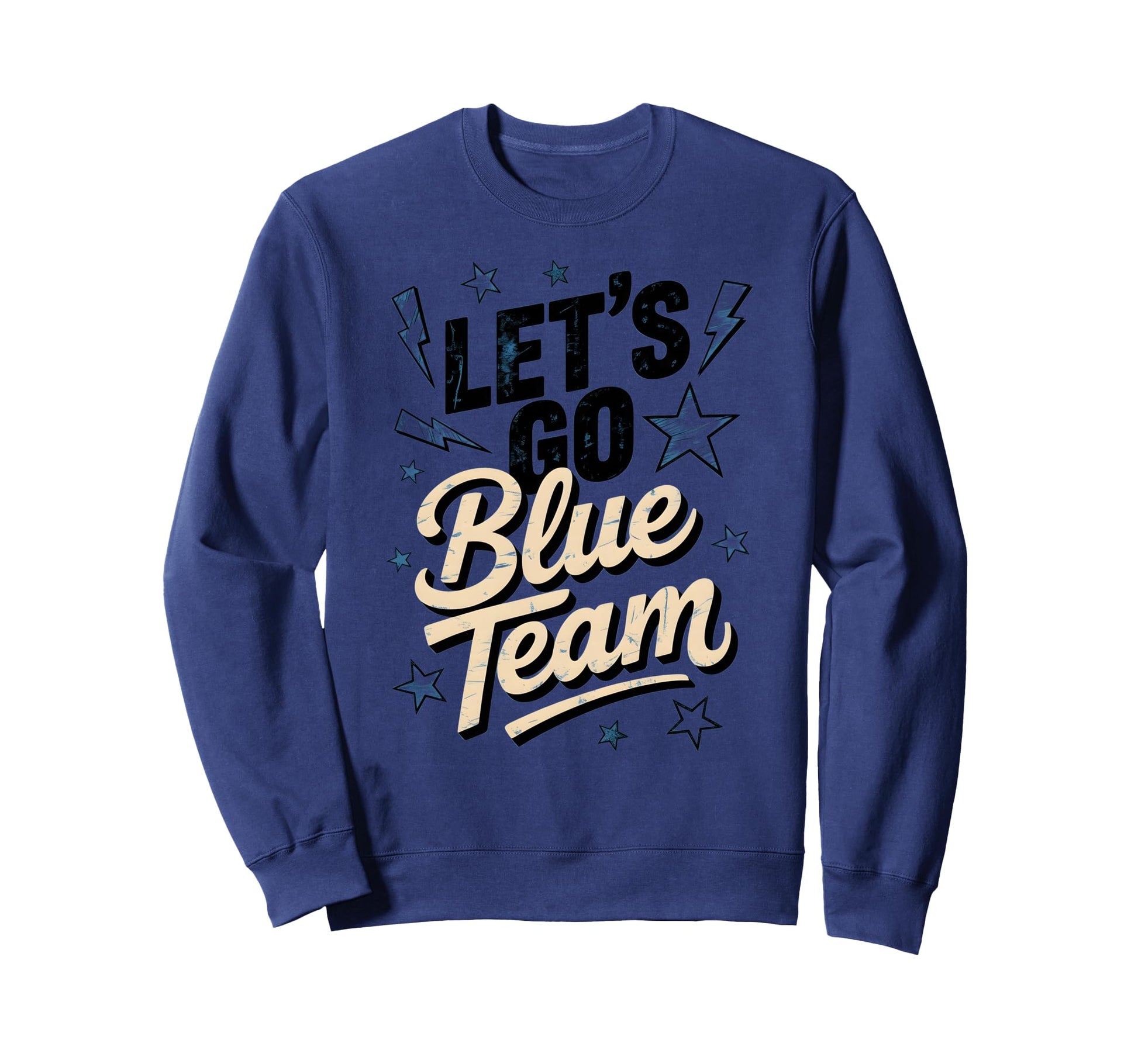 Lets Go Blue Team Summer Camp Field Sweatshirt - Graphic Print for Adults - T-Shirt, Sweatshirt, Hoodie