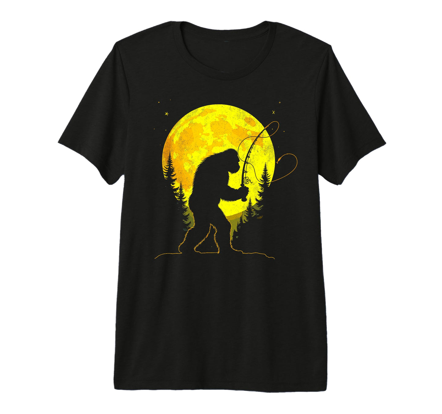 Bassquatch Sasquatch Fisher Bass Fishing T-Shirt - Minimalist Print Unisex - T-Shirt, Sweatshirt, Hoodie