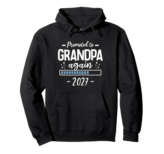 2Nd Time Grandpa Announcement Promoted Hoodie - Trendy Graphic Men Women - T-Shirt, Sweatshirt, Hoodie