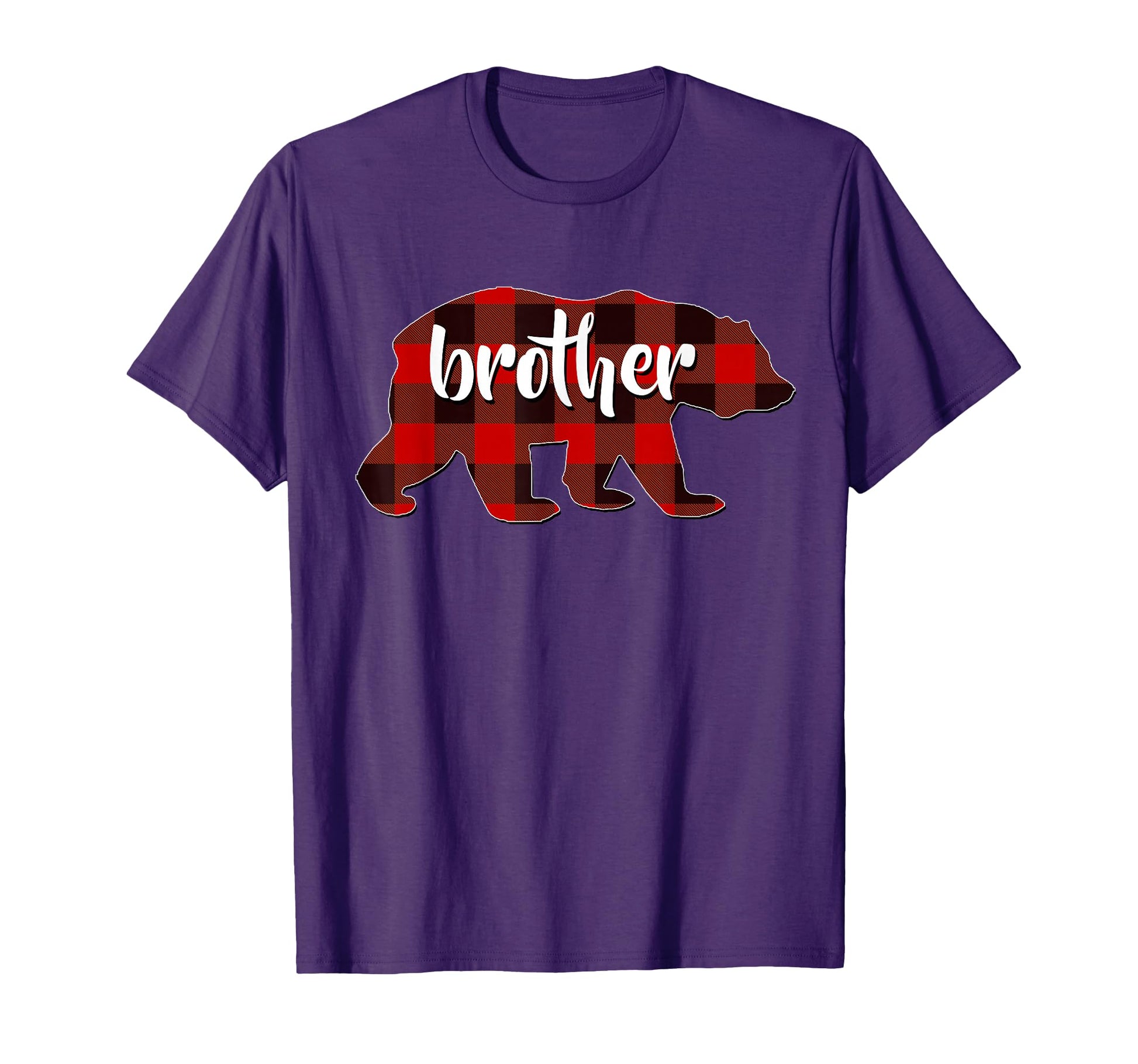 Red Plaid Brother Buffalo Matching Family T-Shirt - Graphic Print Unisex - T-Shirt, Sweatshirt, Hoodie