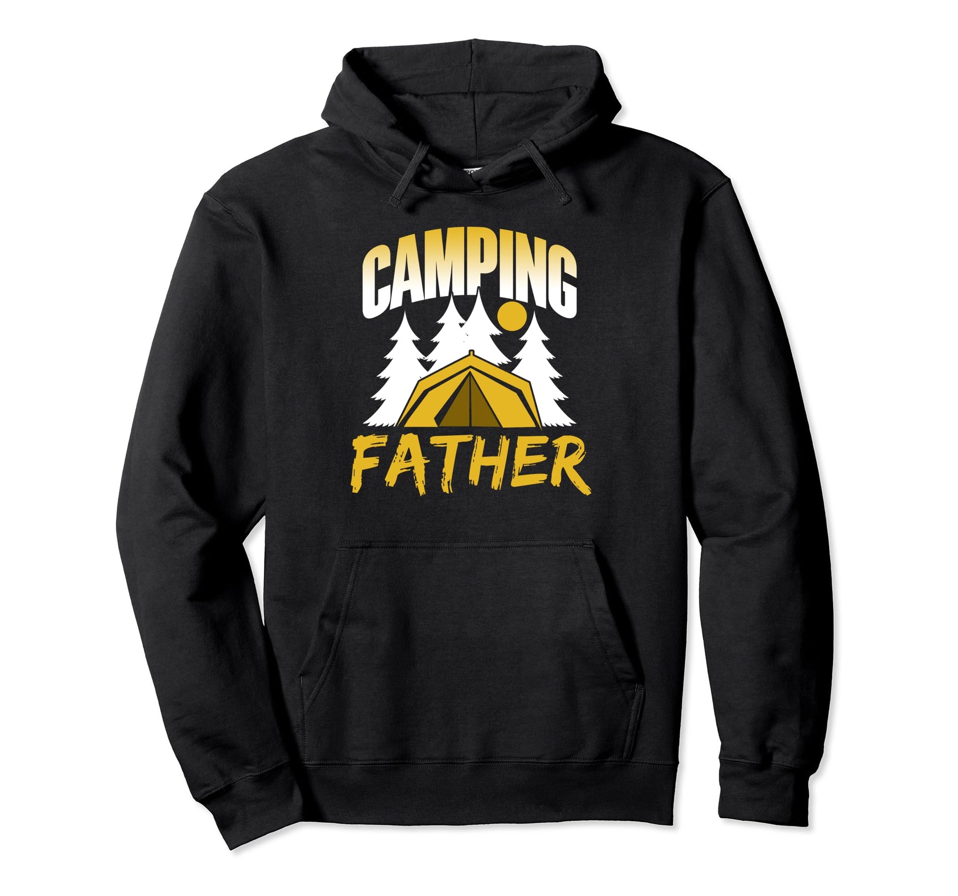 Camping Father Camper Camp Campfire Hoodie - Minimalist Print for Adults - T-Shirt, Sweatshirt, Hoodie