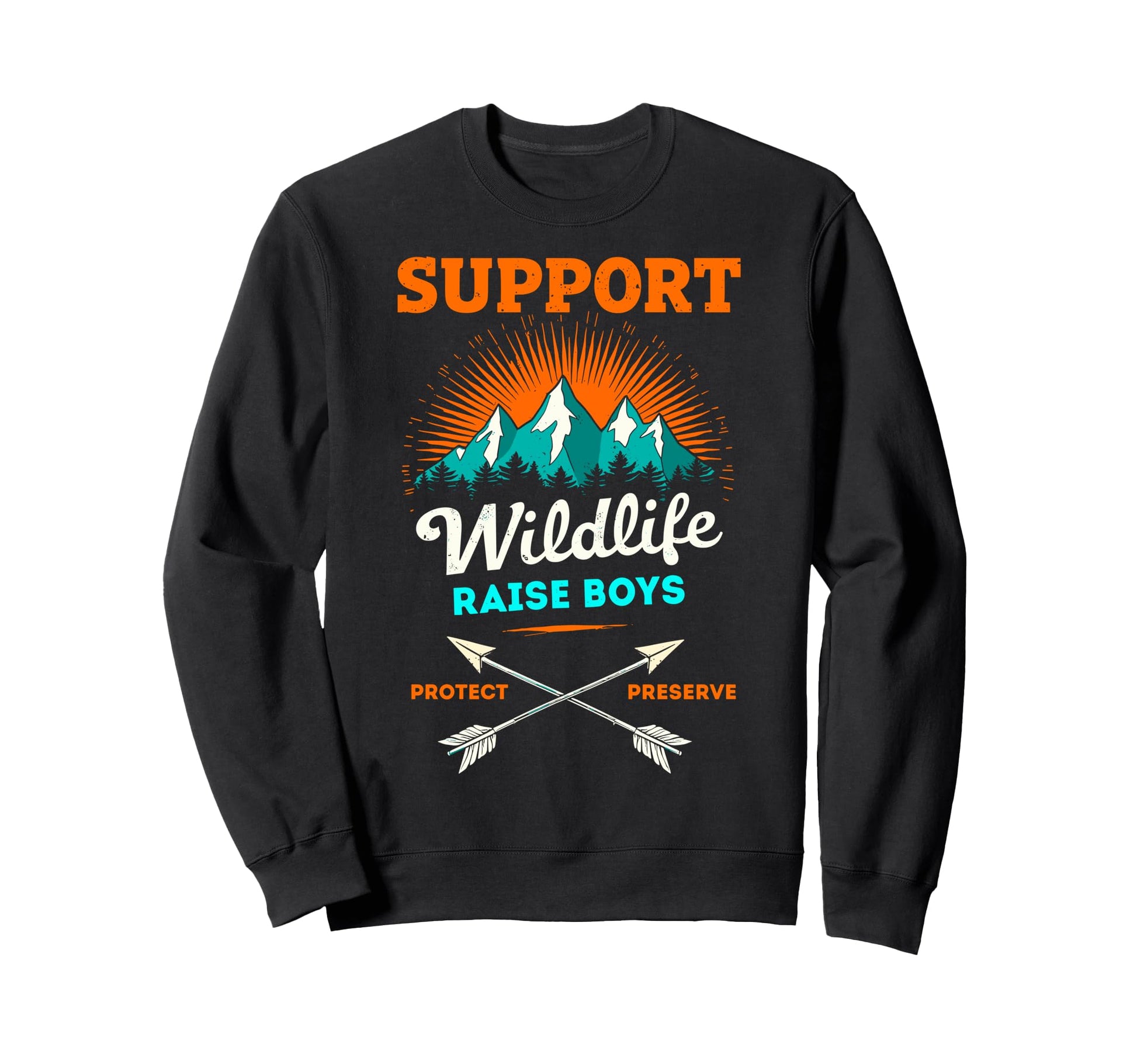 Support Wildlife Raise Camping Mom Sweatshirt - Aesthetic Graphic Unisex - T-Shirt, Sweatshirt, Hoodie