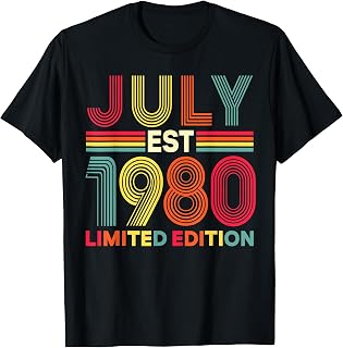 Vintage July 1980 Limited Edition 46-Year-Old 46th Birthday T-Shirt Unisex T-shirt, Sweatshirt, Hoodie, Long Sleeve Tee - T-Shirt, Sweatshirt, Hoodie