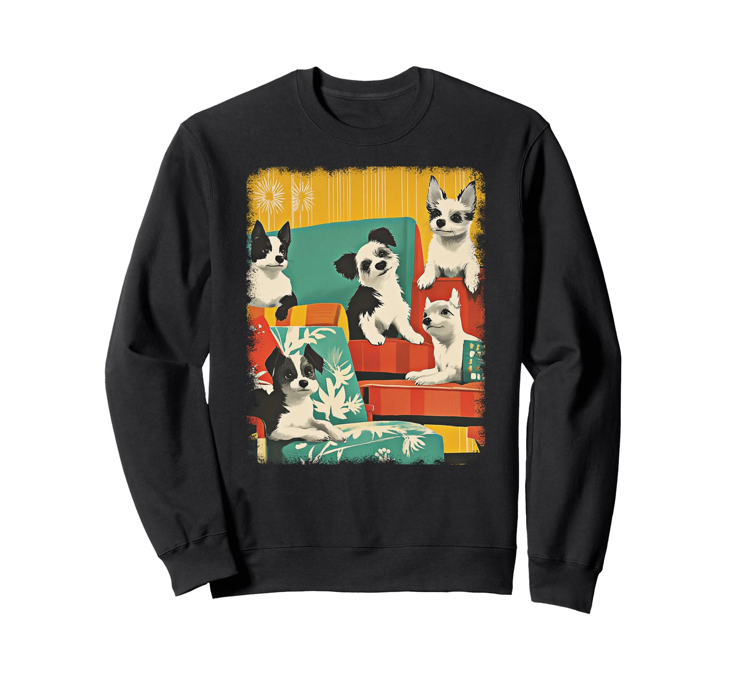Mid Century Modern Dogs 50S 60S Sweatshirt - Minimalist Print Men Women - T-Shirt, Sweatshirt, Hoodie