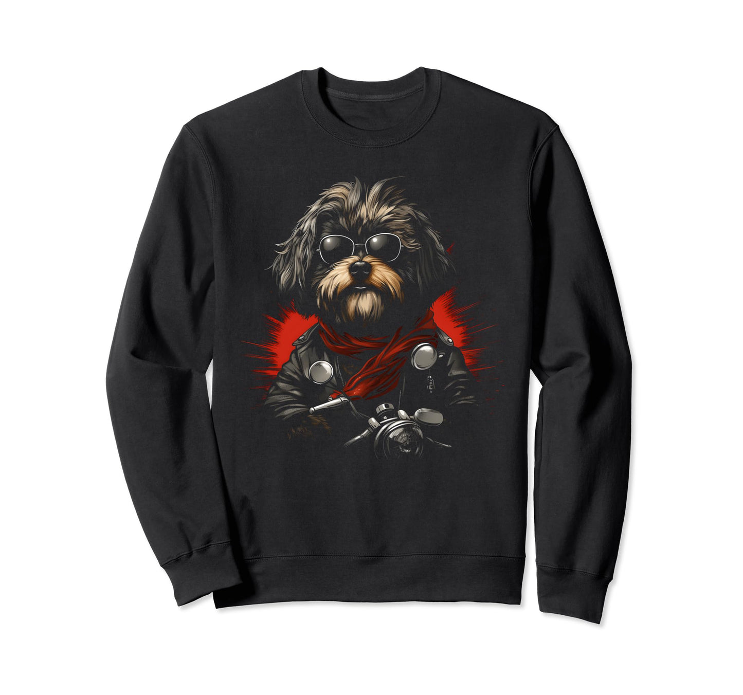 Motorcycle Dad Biker Dog Funny Sweatshirt - Novelty Apparel Unisex - T-Shirt, Sweatshirt, Hoodie